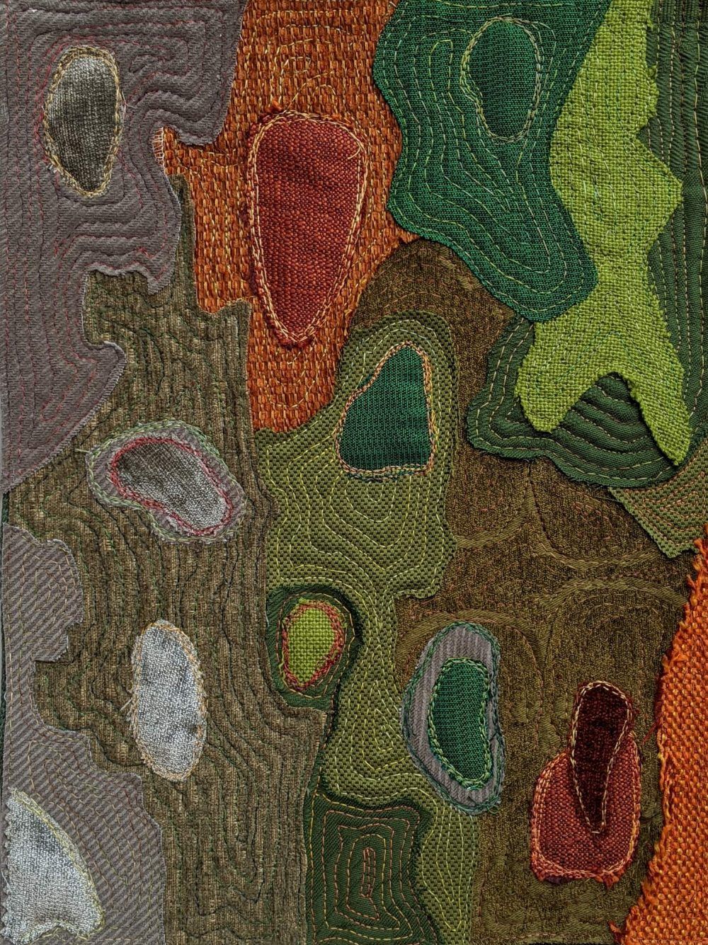 The Tree Bark Quilt Series – ANY Texture – Textile Art by Zwia Lipkin