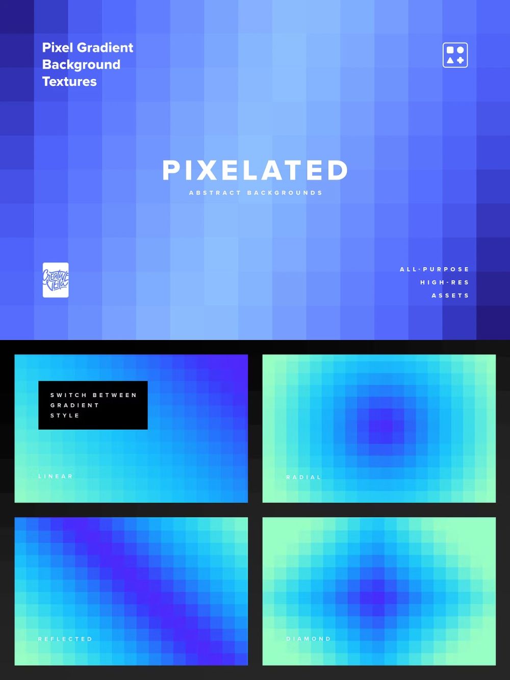Pixel Gradient Background Textures