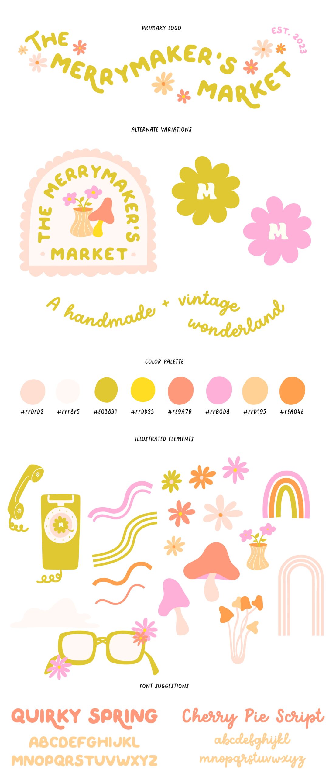 The Merrymaker’s Market brand identity // Alicia Bruce