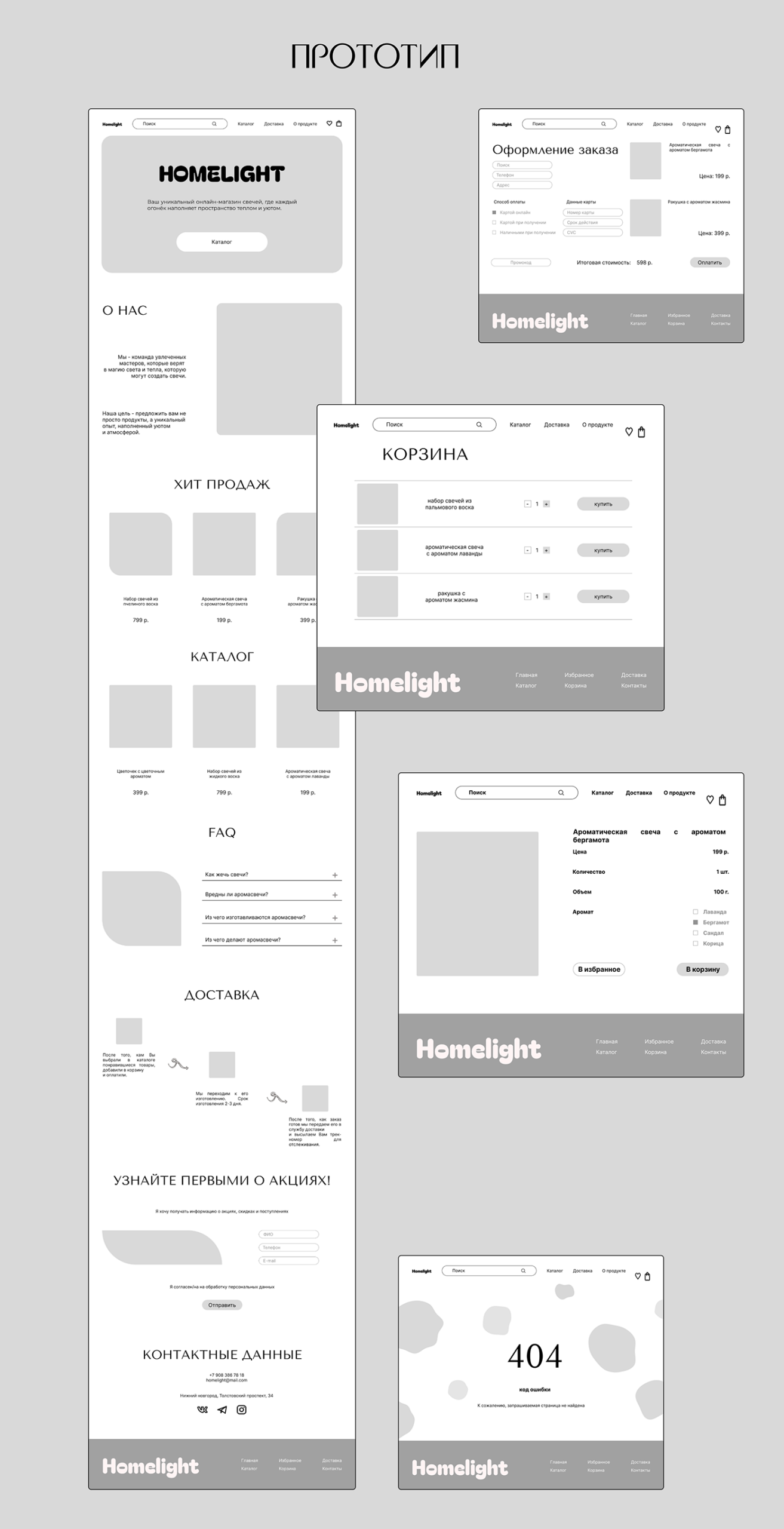 Сайт для магазина свечей ручной работы – Валерия Борщова