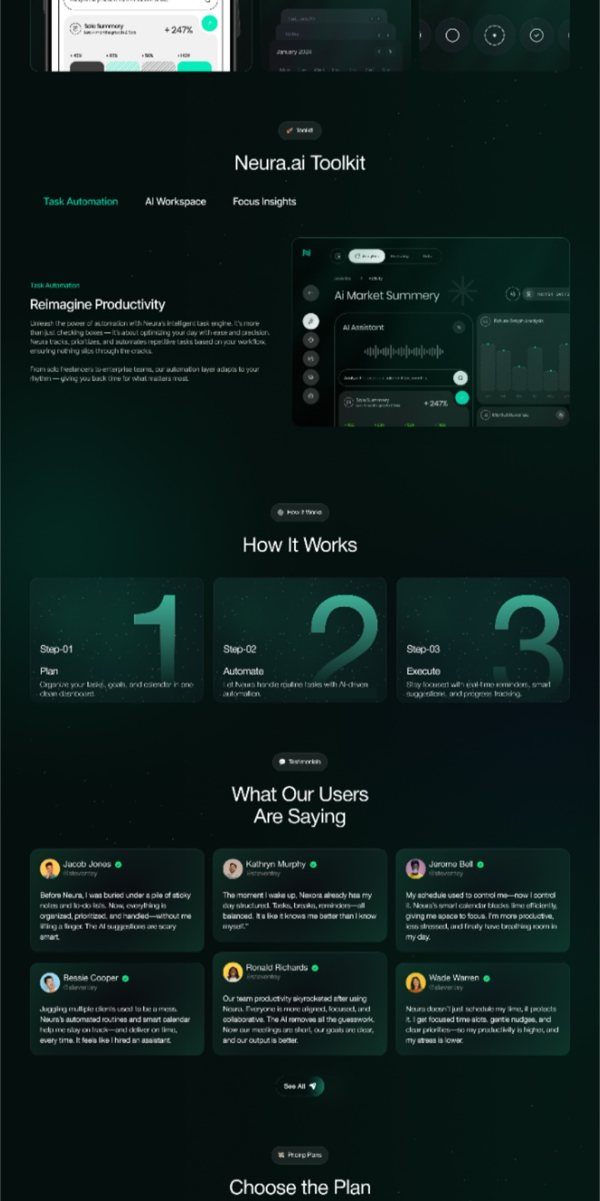 AI-powered SaaS platform | Modern UI | Futuristic Feel
