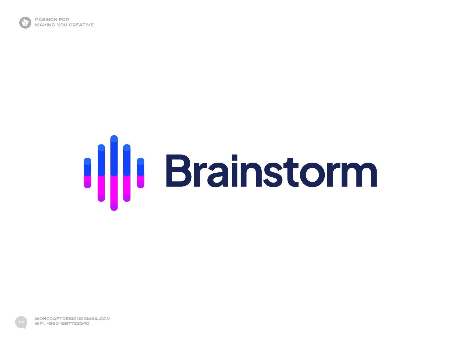 Tech, AI Logo, Brain Logo, Creative Mind, Copywriting – Woncraft Design
