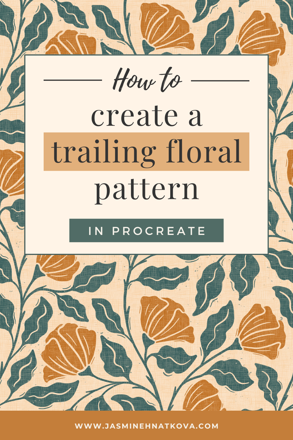 How to make a trailing floral pattern in Procreate