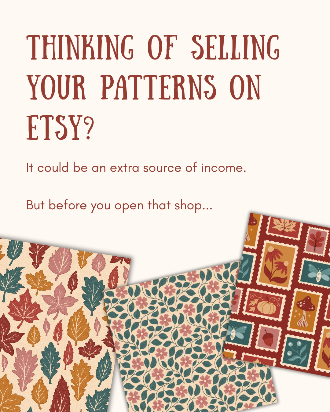 Etsy for surface pattern designers