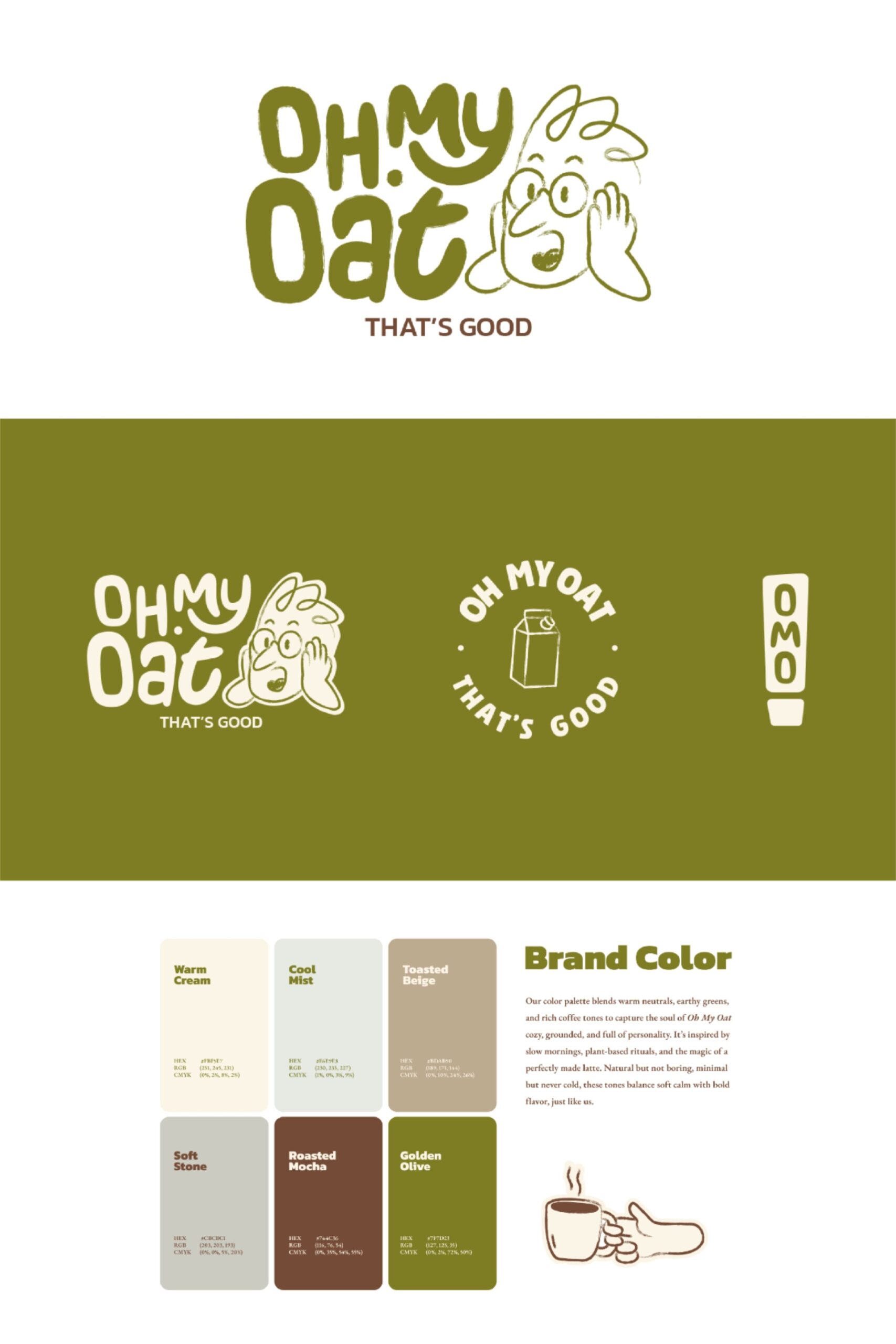 Coffee Shop Design Logo Concept and Brand Color