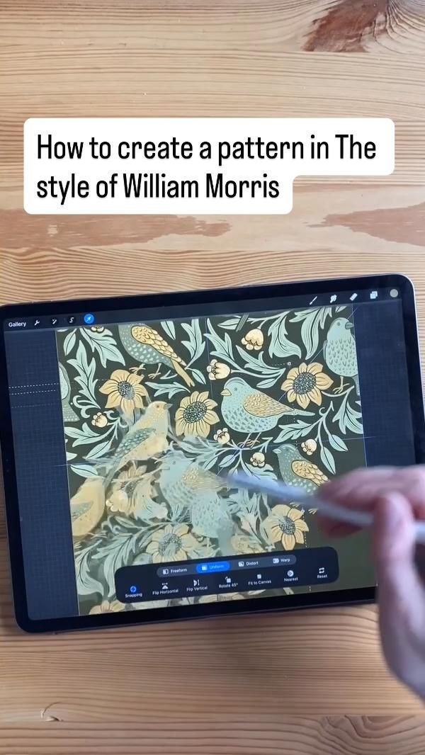 How to create a pattern in the style of William Morris