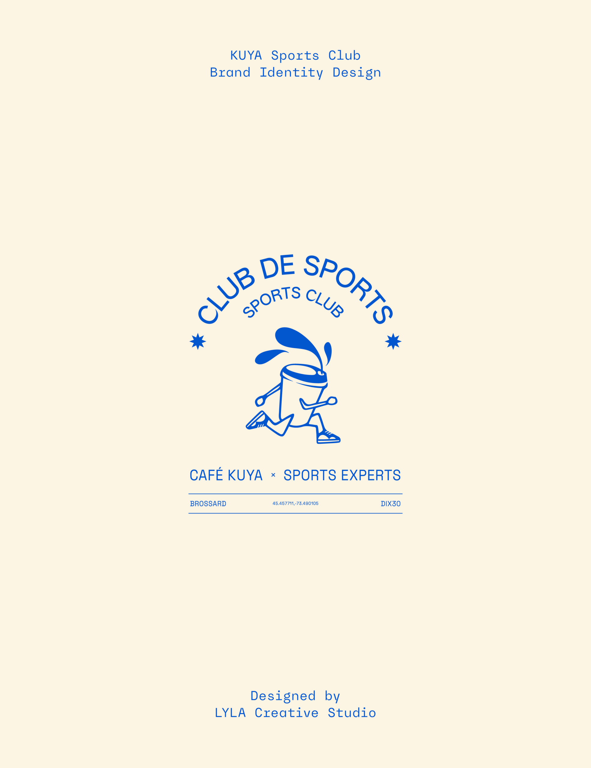 Fun branding and logo design for a coffee shop’s run club | LYLA Creative Studio