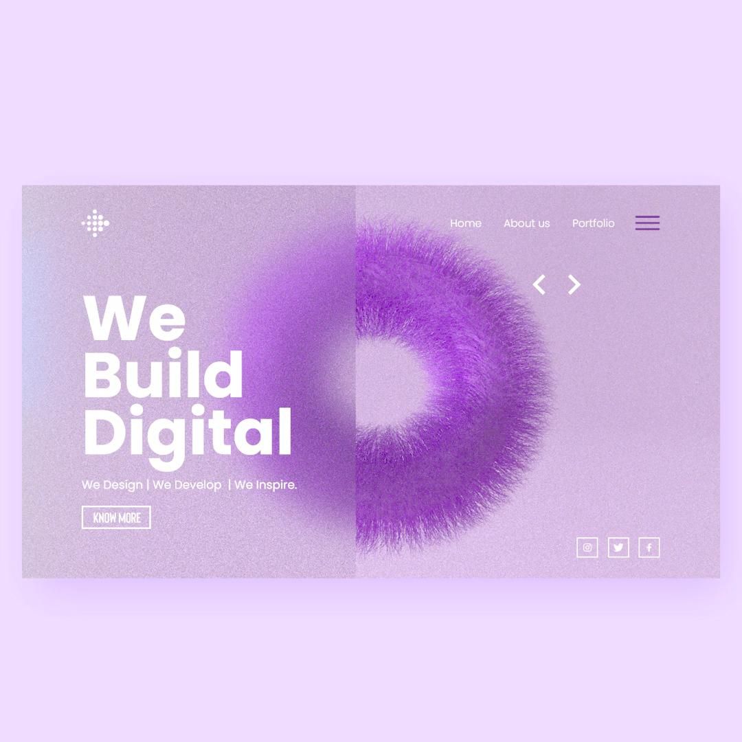 Landing Page Design with Motion Graphics