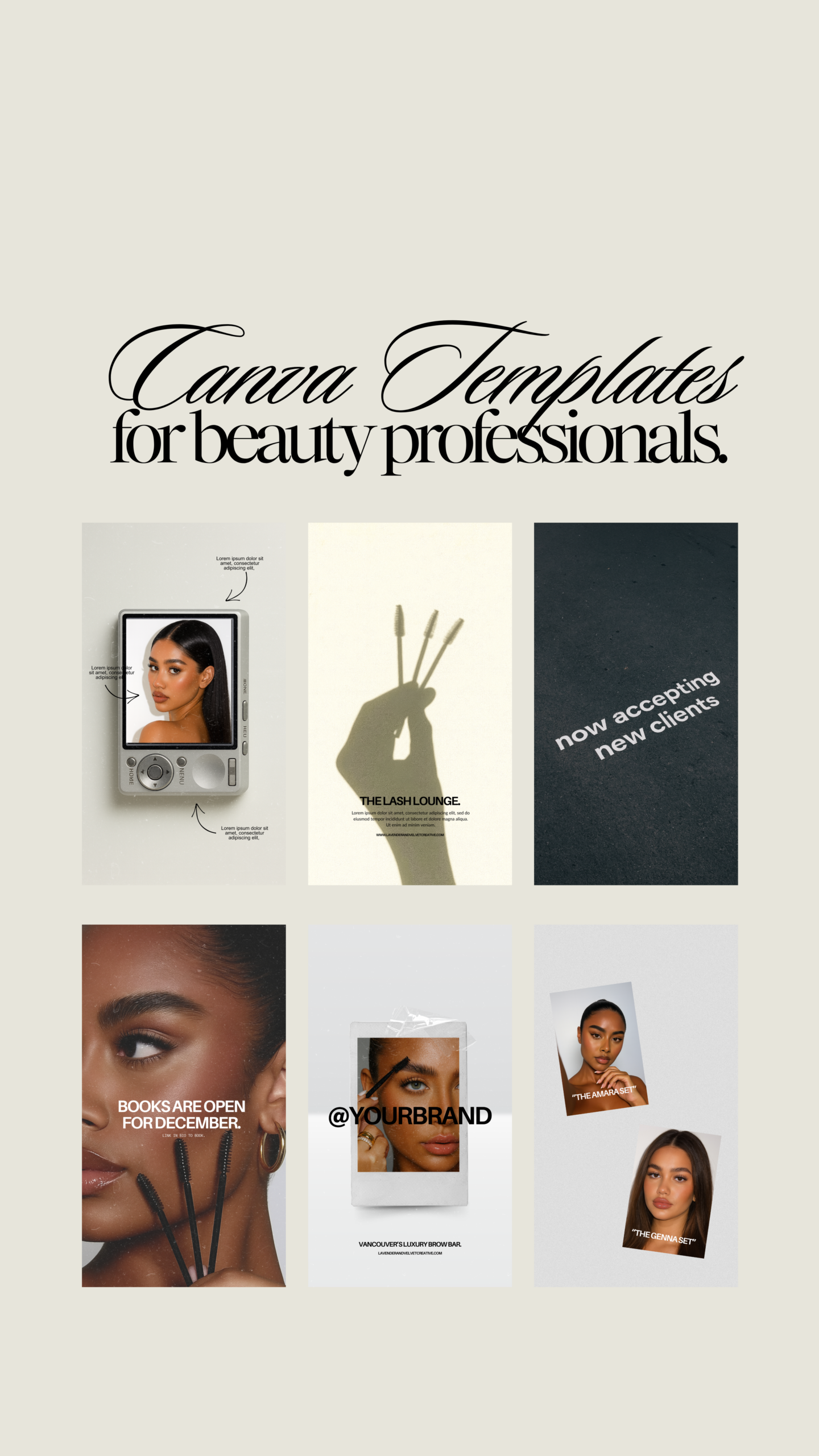 Aesthetic Social Media Templates for the Beauty Industry | Canva Templates