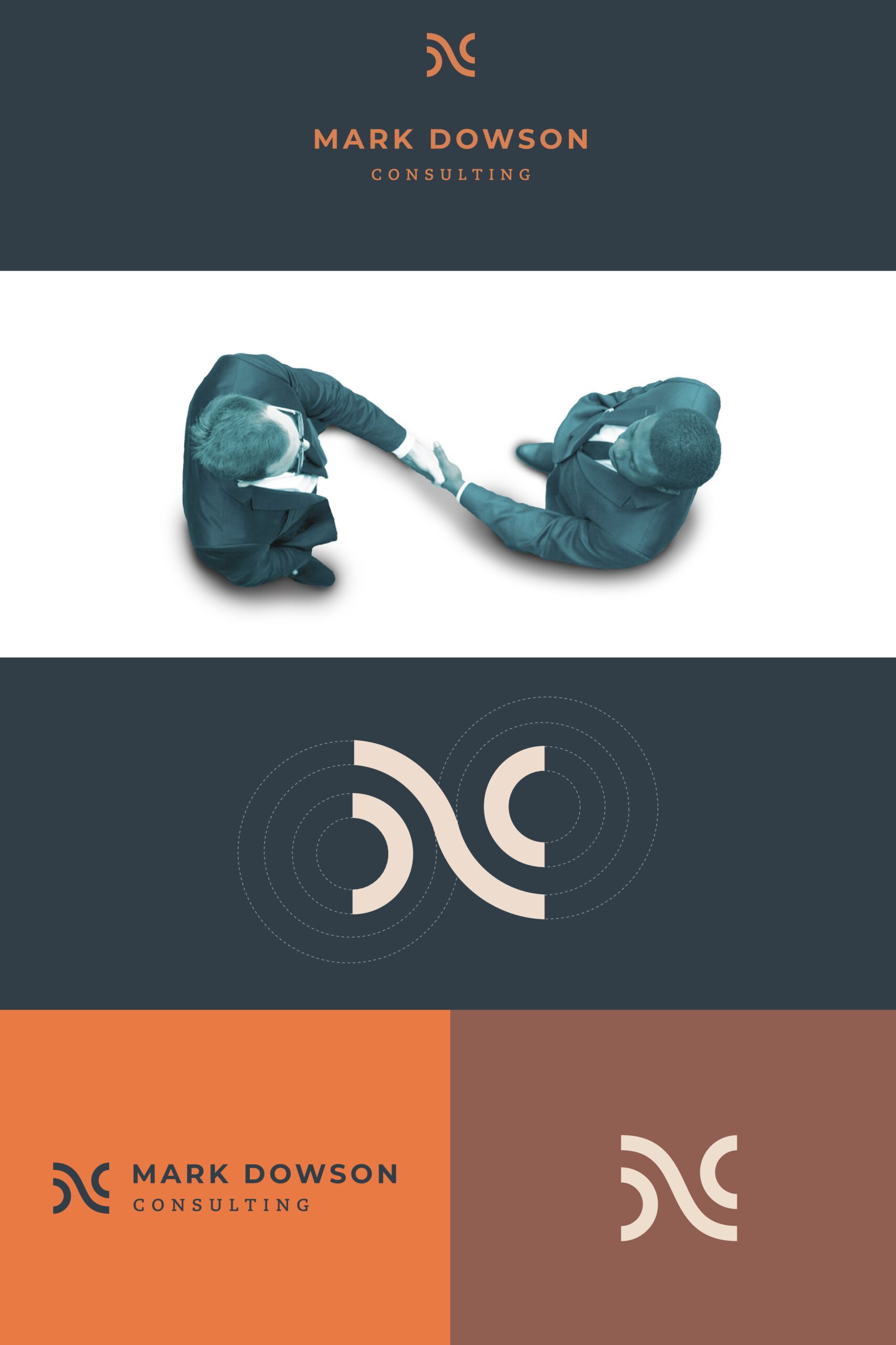 Creative abstract logo symbolism. Corporate brand identity for finance and consulting