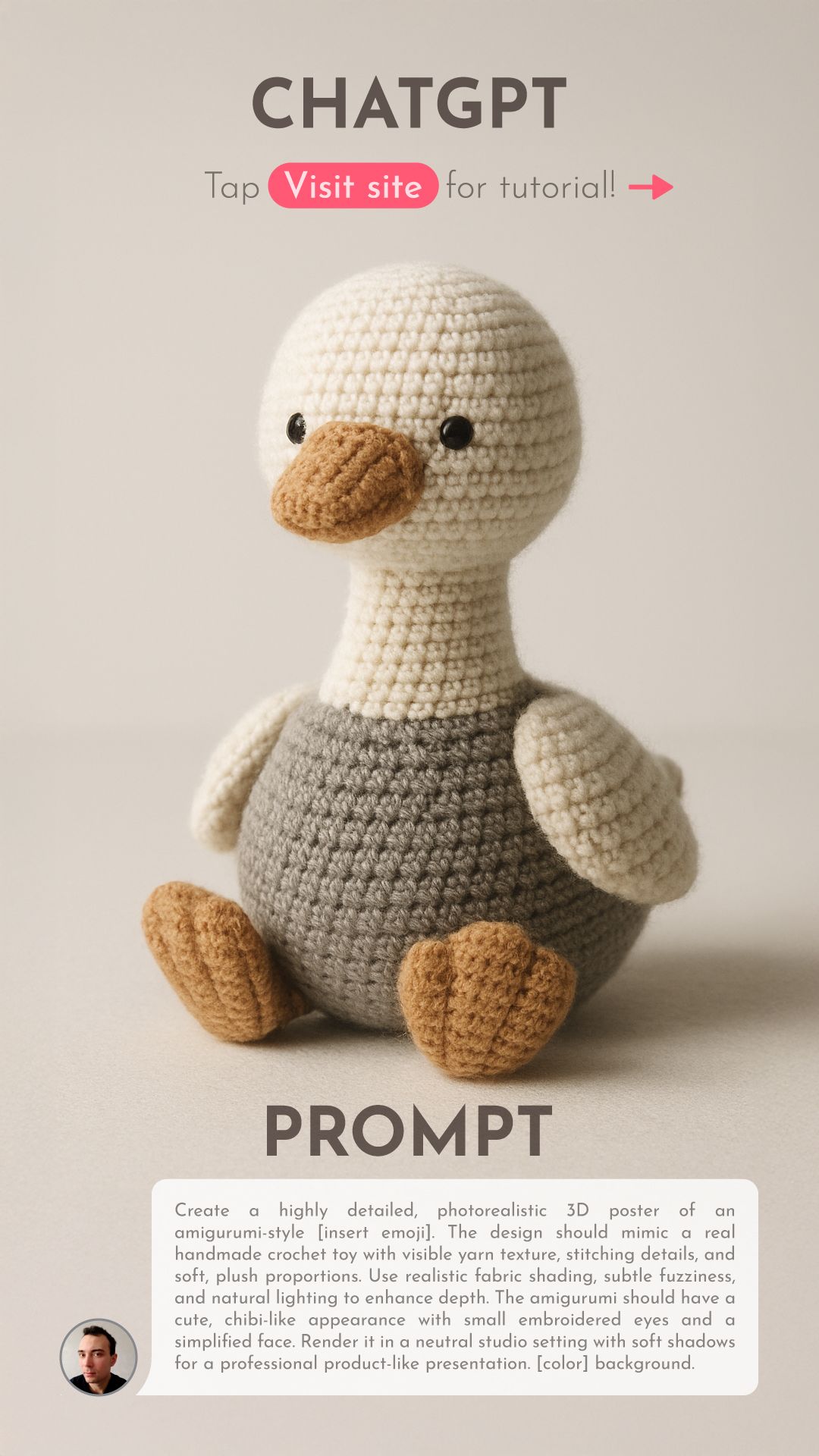 ChatGPT Prompt: Amigurumi Effect From Emoji