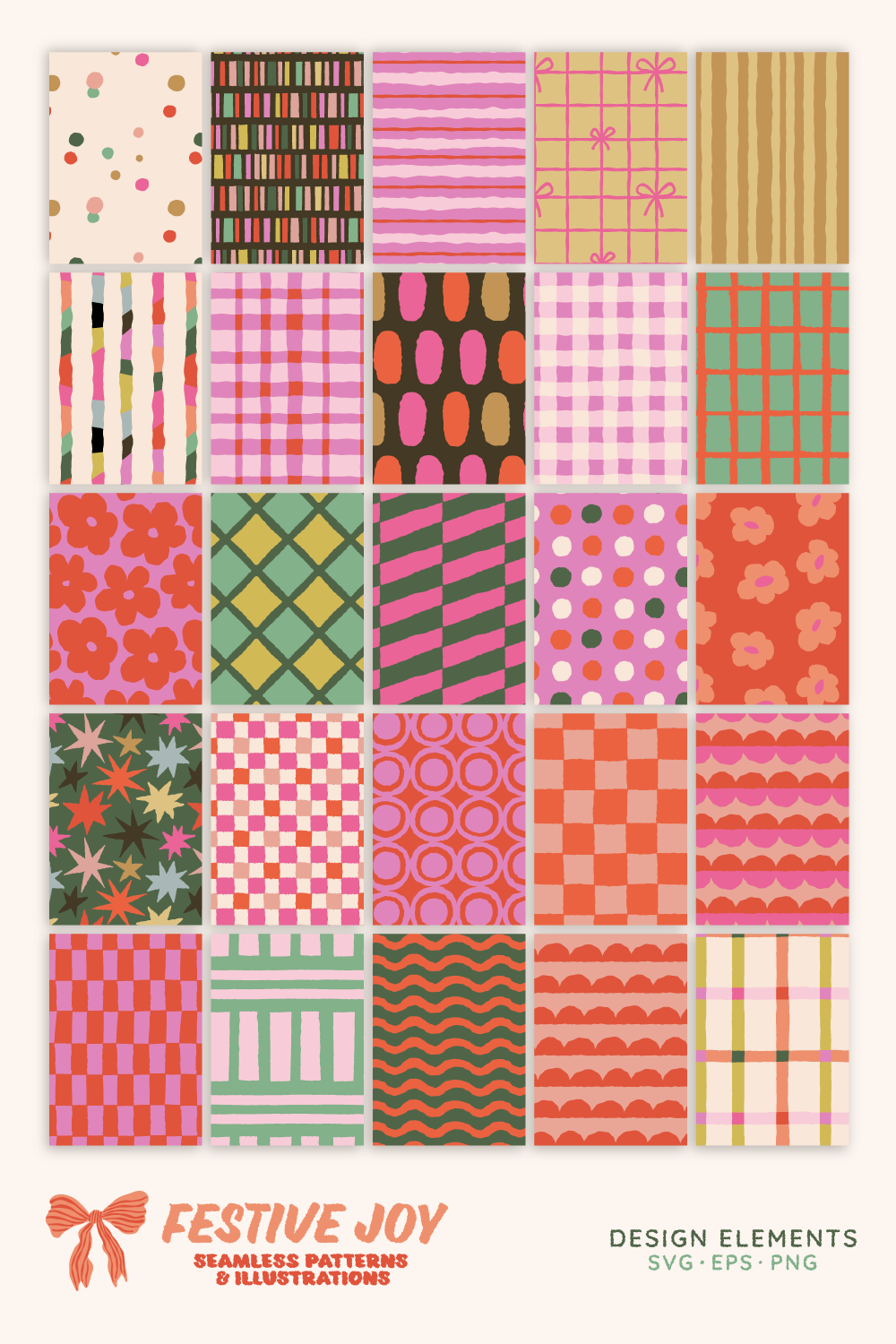 Festive Joy, patterns & illustration