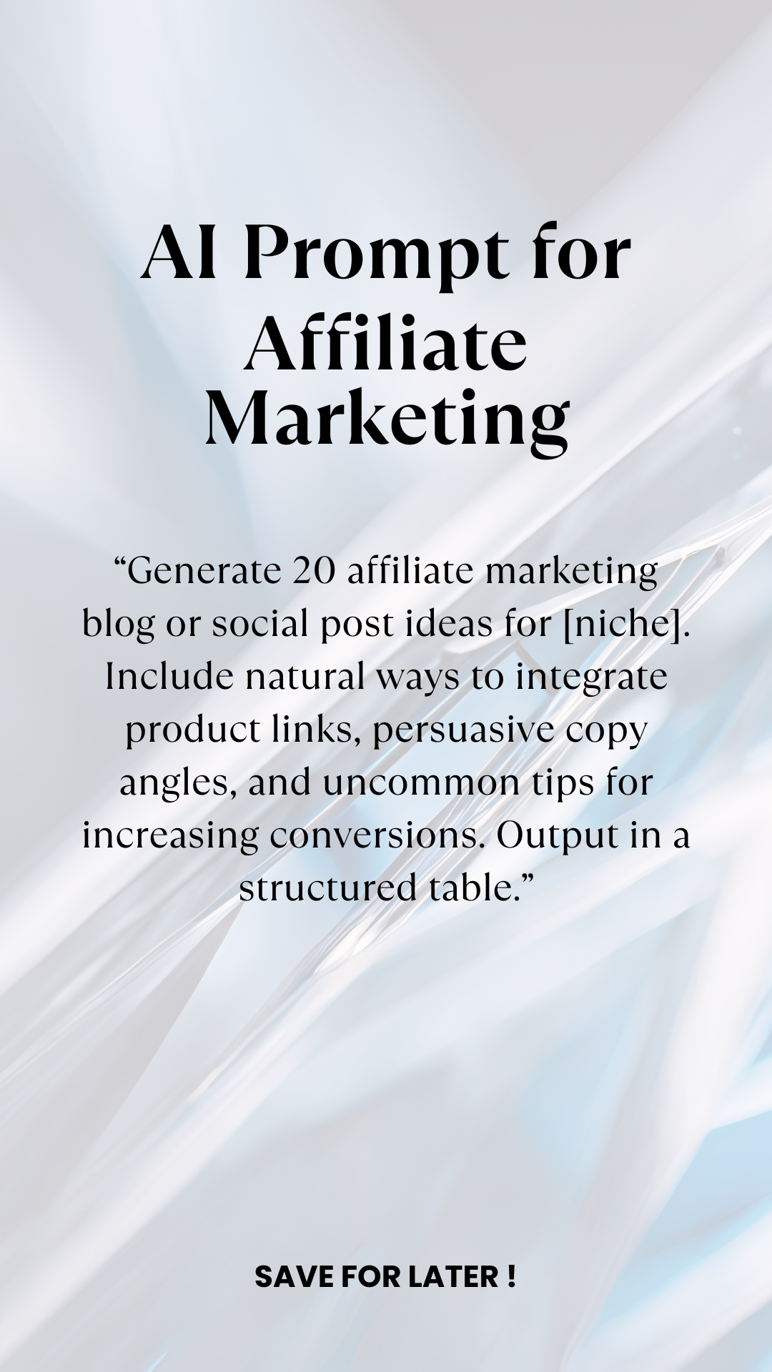 AI Prompt For Affiliate Marketing