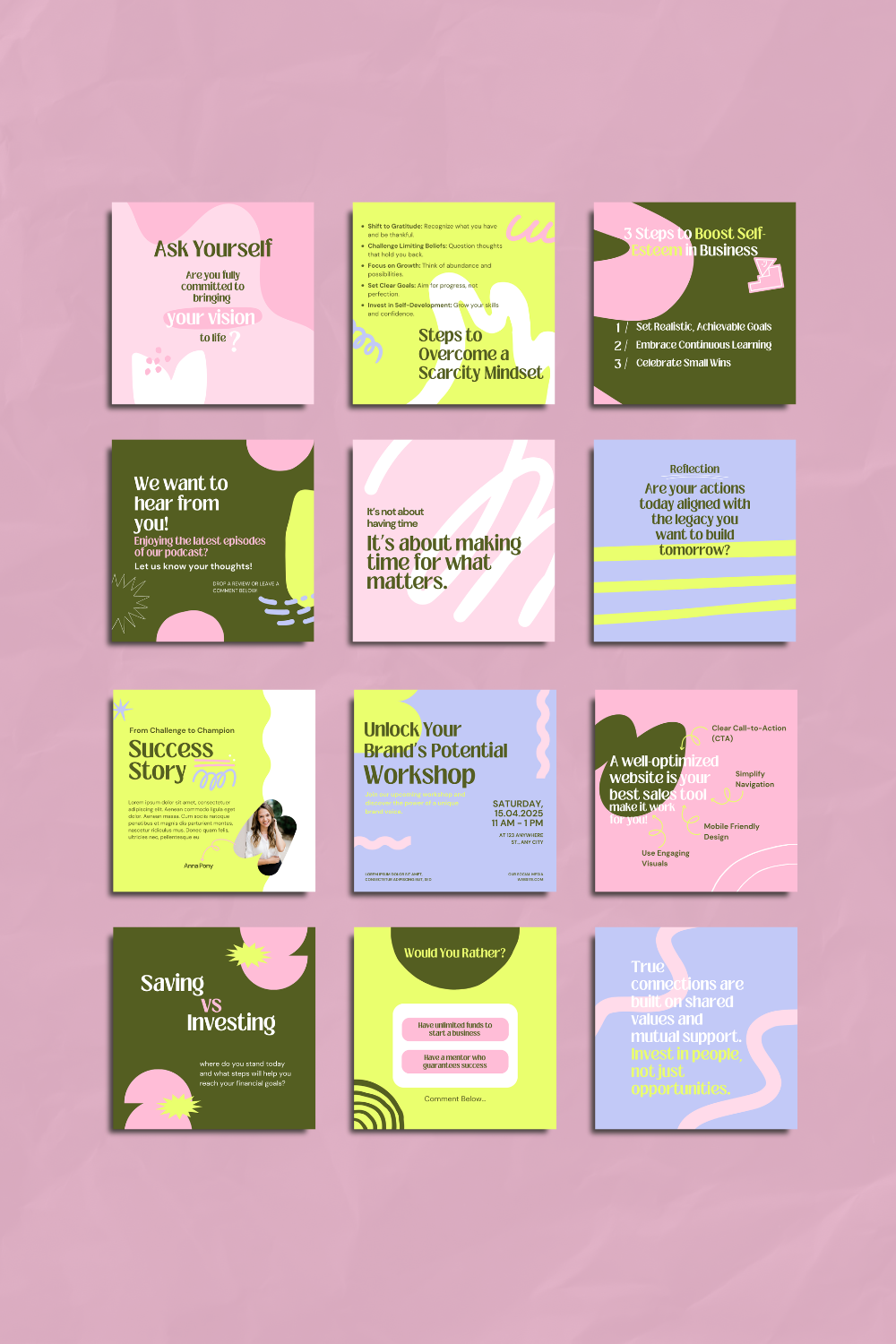 Creative Business Templates for Engaging Content Creation and Growth