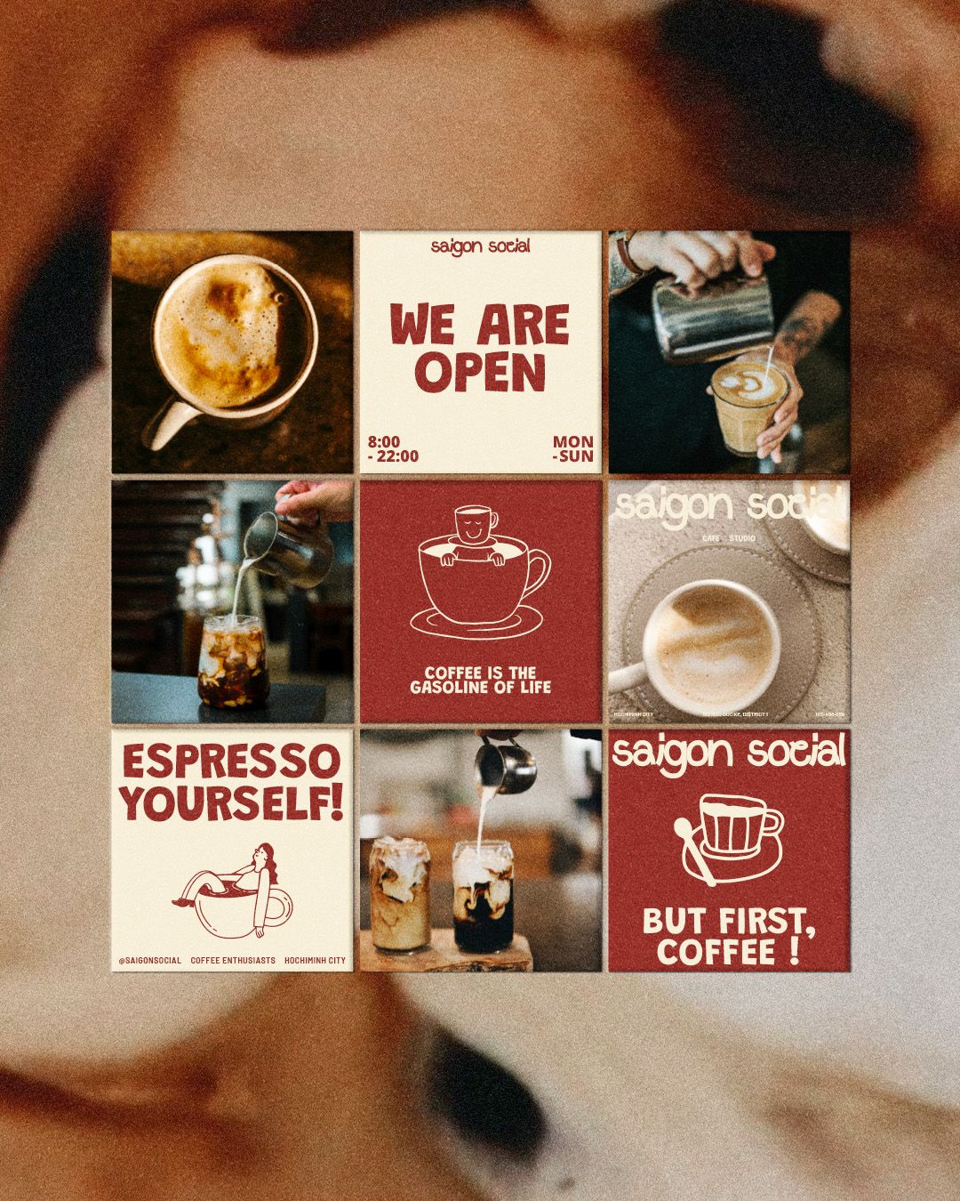 SAIGON SOCIAL_COFEE STUDIO BRAND VISUAL IDENTITY DESIGN