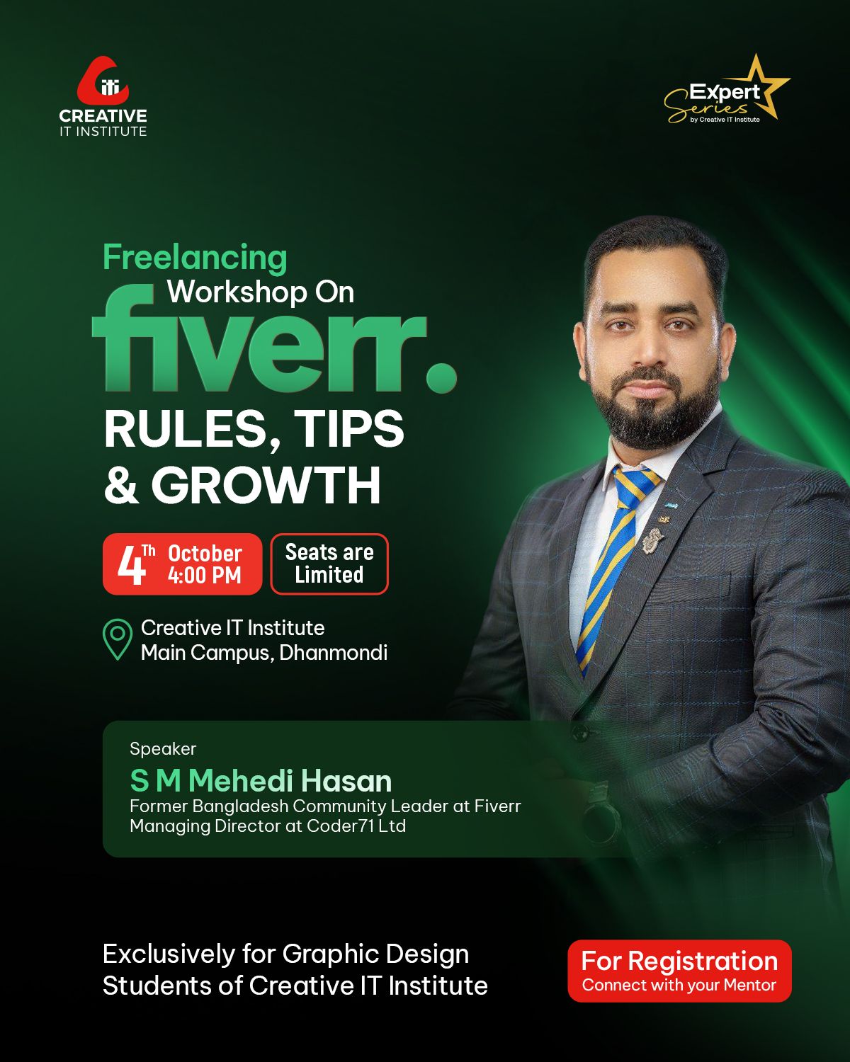 Creative Design for Webinar & Edtech poster