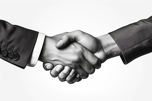 Unknown diverse business people are shaking hands finishing contract signing in sunny office close | Premium AI-generated image