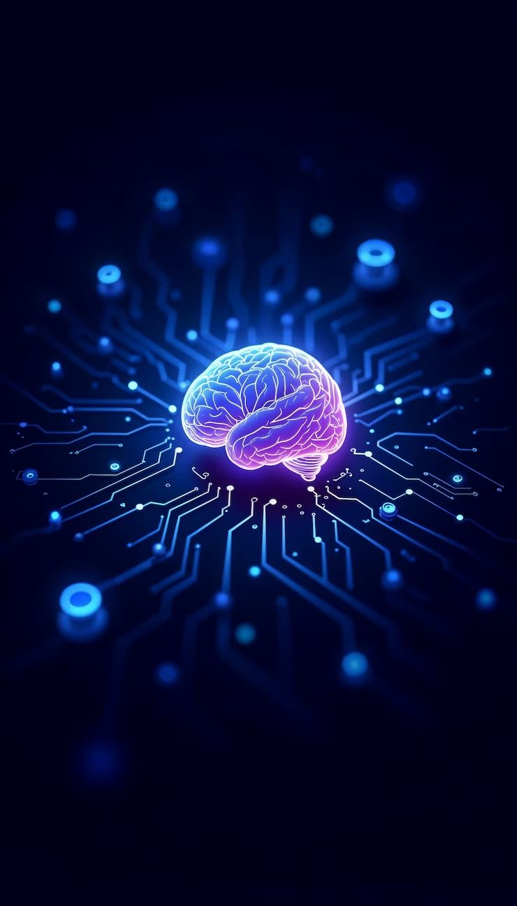 Gradient technology background | AI-generated image