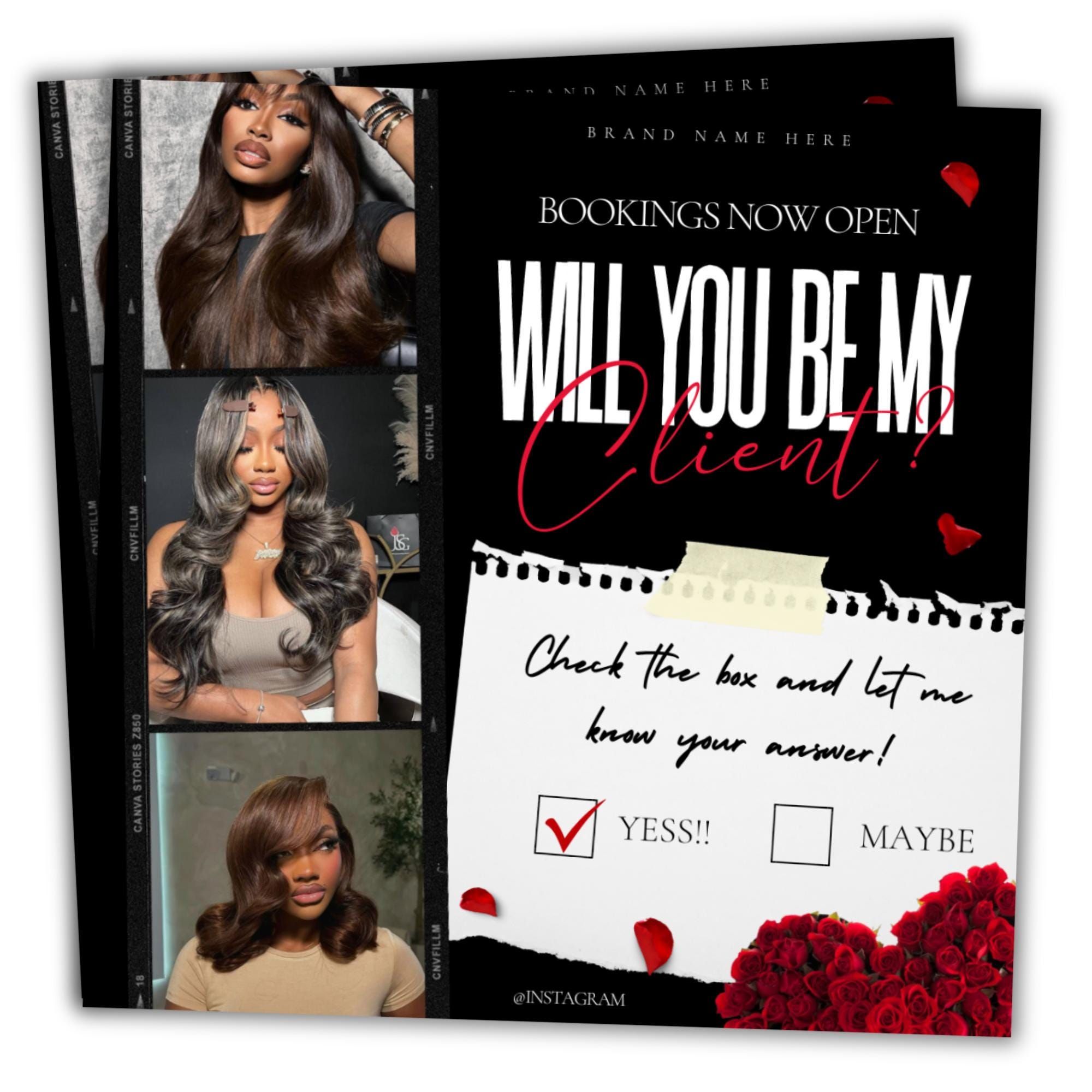 Modèle Réservation de Flyer pour la Saint-Valentin | Flyer réservation coiffure, Flyer maquillage, Flyer février, Flyer V Day, Saint Valentin