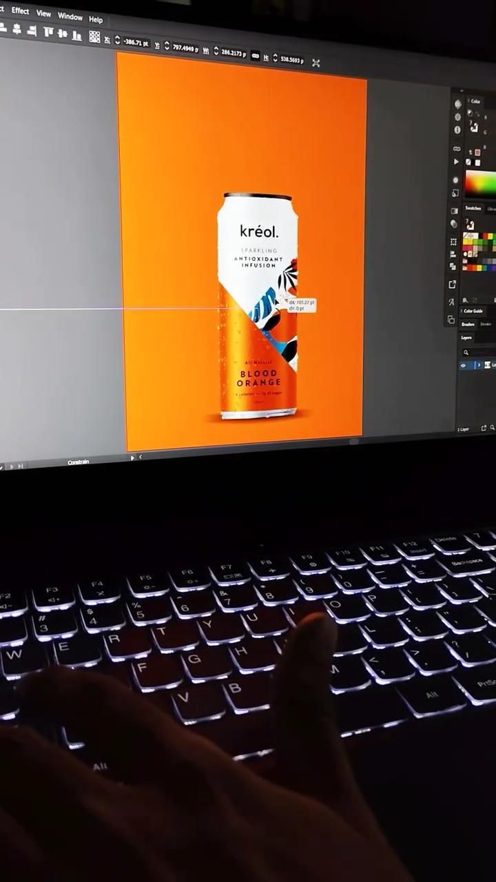 🎨 Creative Poster Design for Orange Drink 🍊