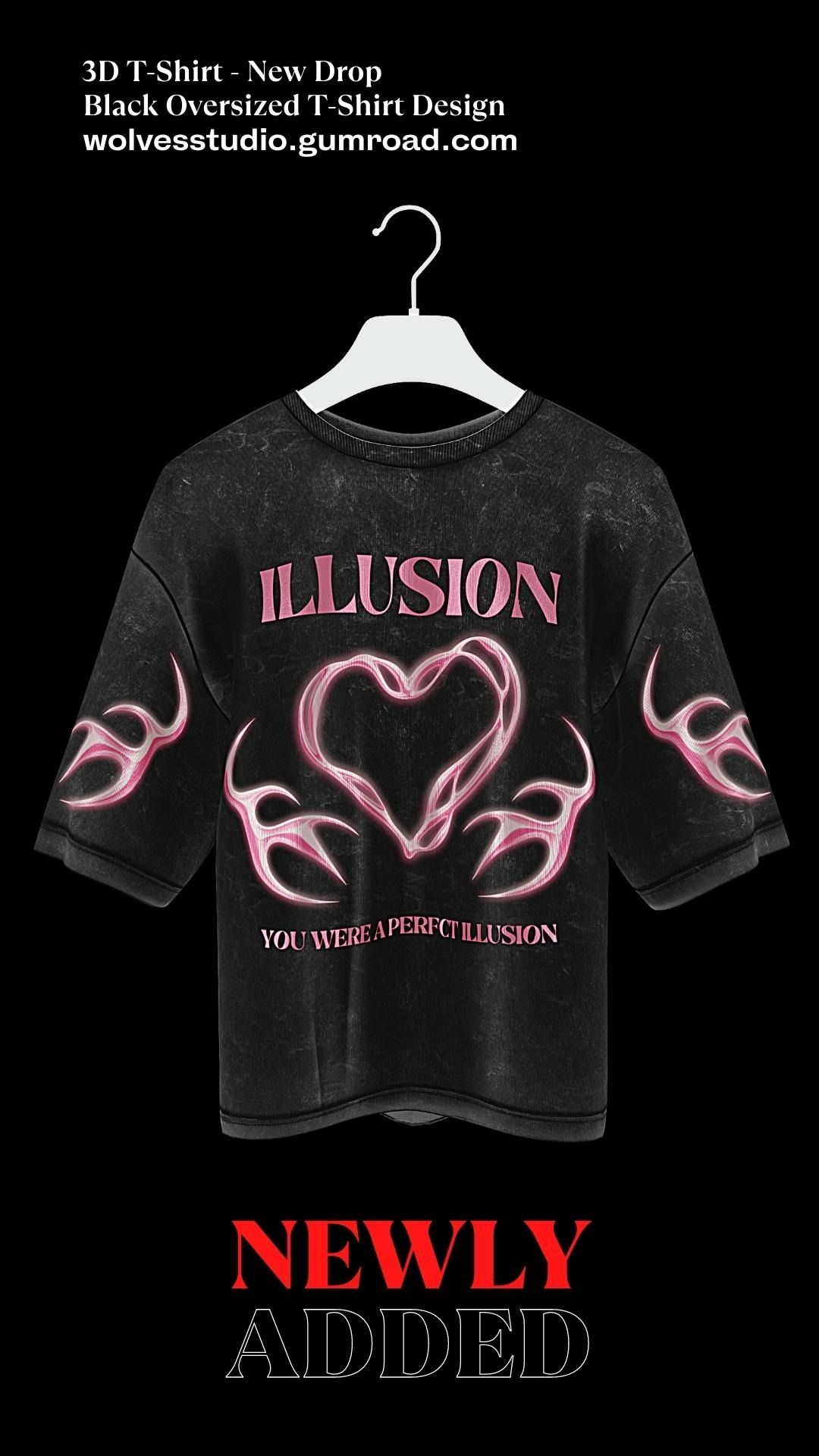 3D T-Shirt Design For Sale