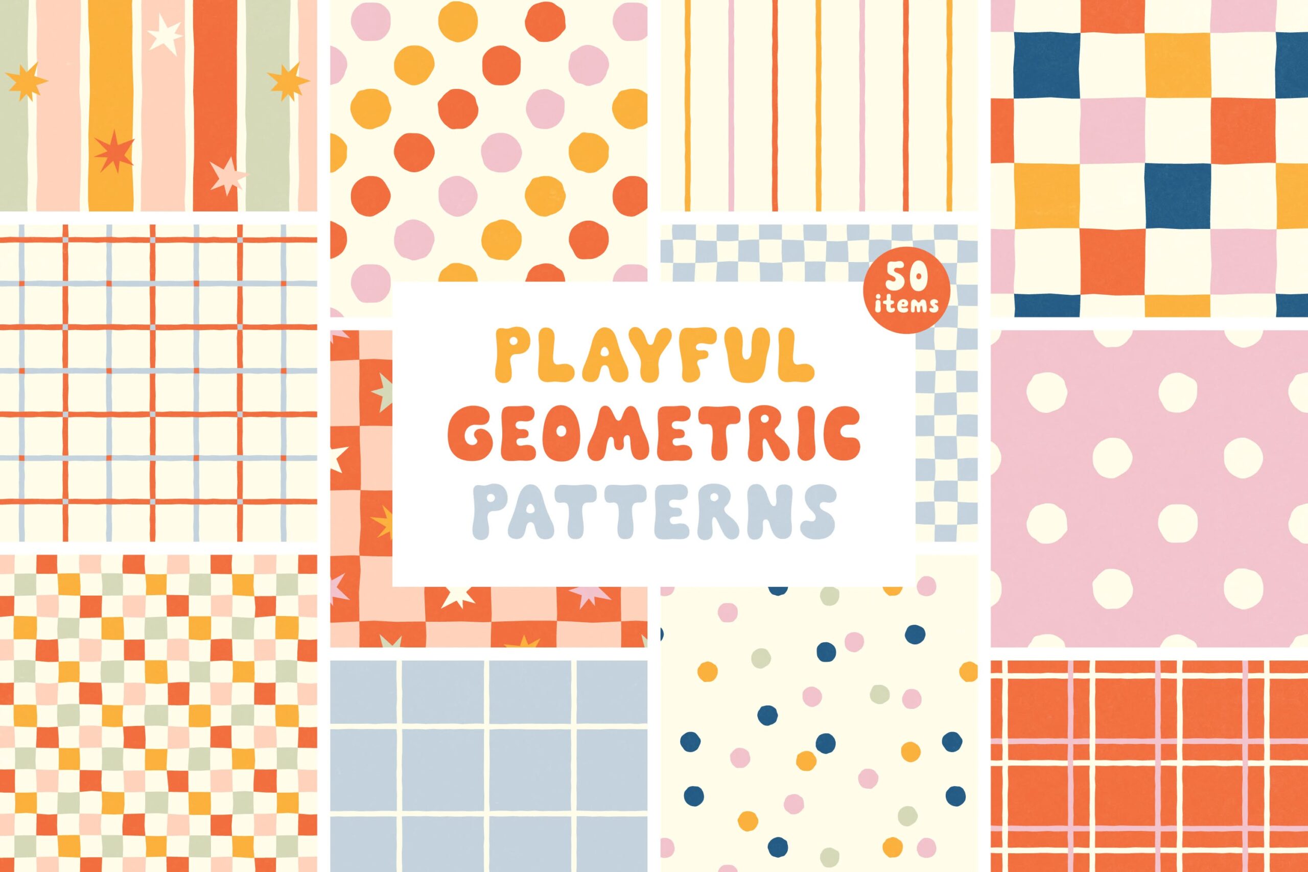 Playful Geometric Patterns, a Pattern Graphic by simpleblues