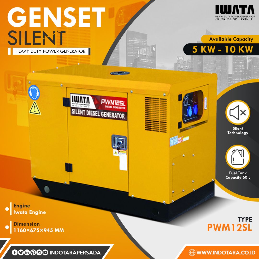 Iwata Genset Silent – Minim getaran & New Technology