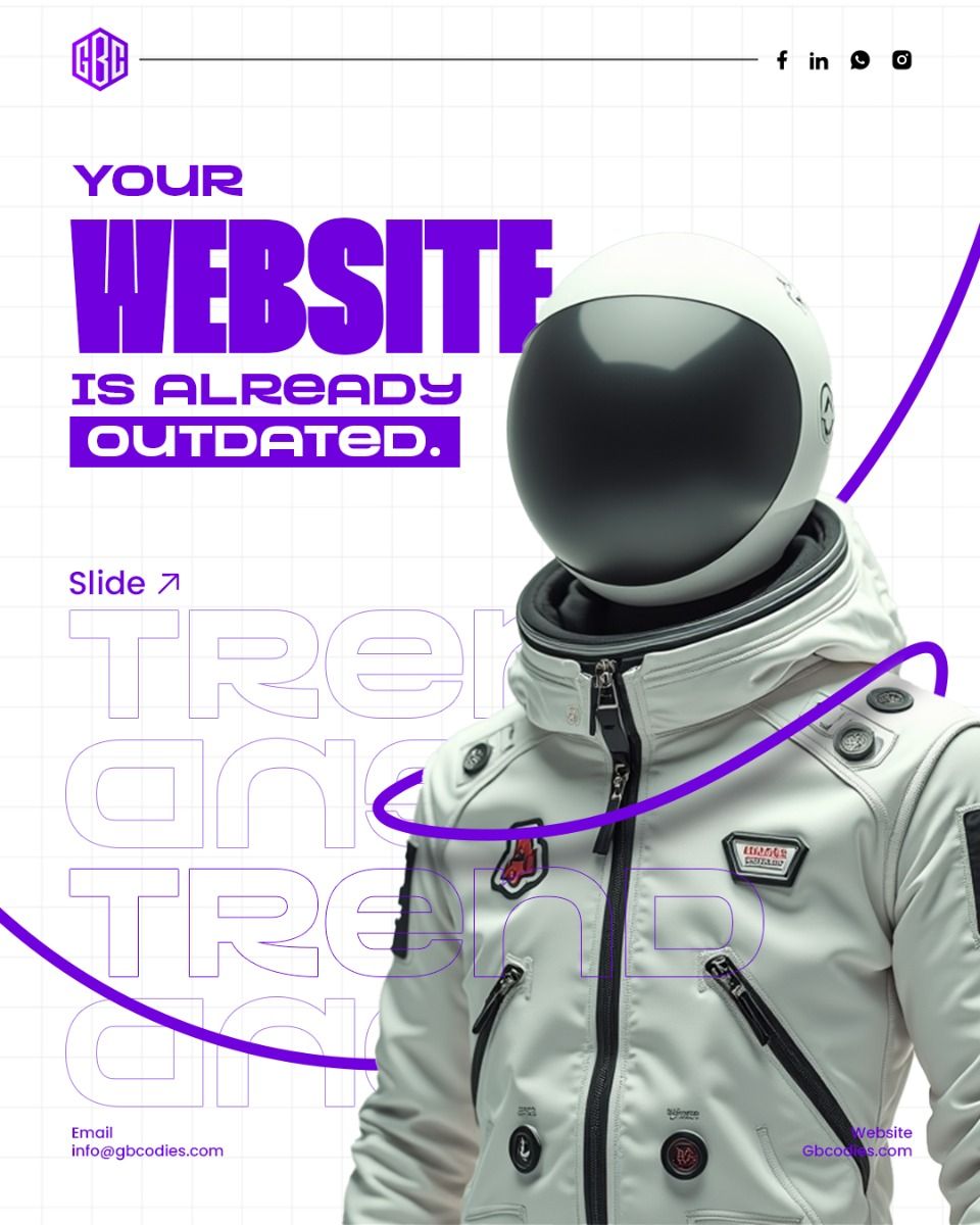 your website is already outdated –  – Social Media Post