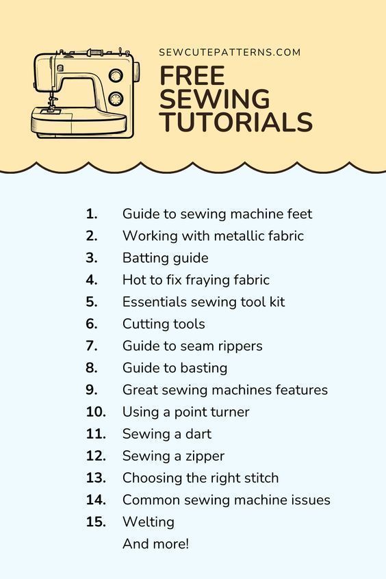 Sewing Bee University – Free Sewing Lessons, Tools & Patterns for Beginners — Sew Cute Patterns