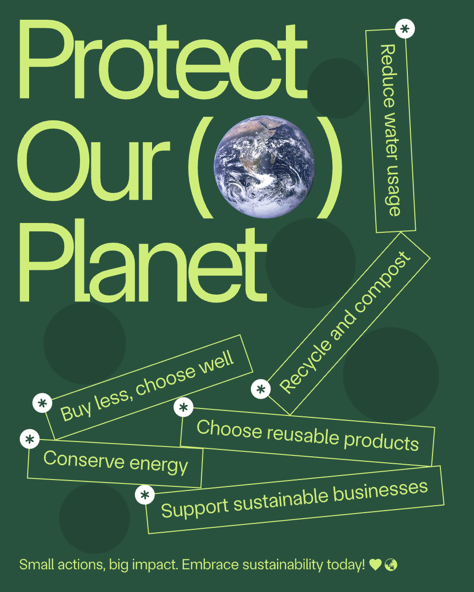 Protect Our Planet – Sustainability Campaign Poster Design Template