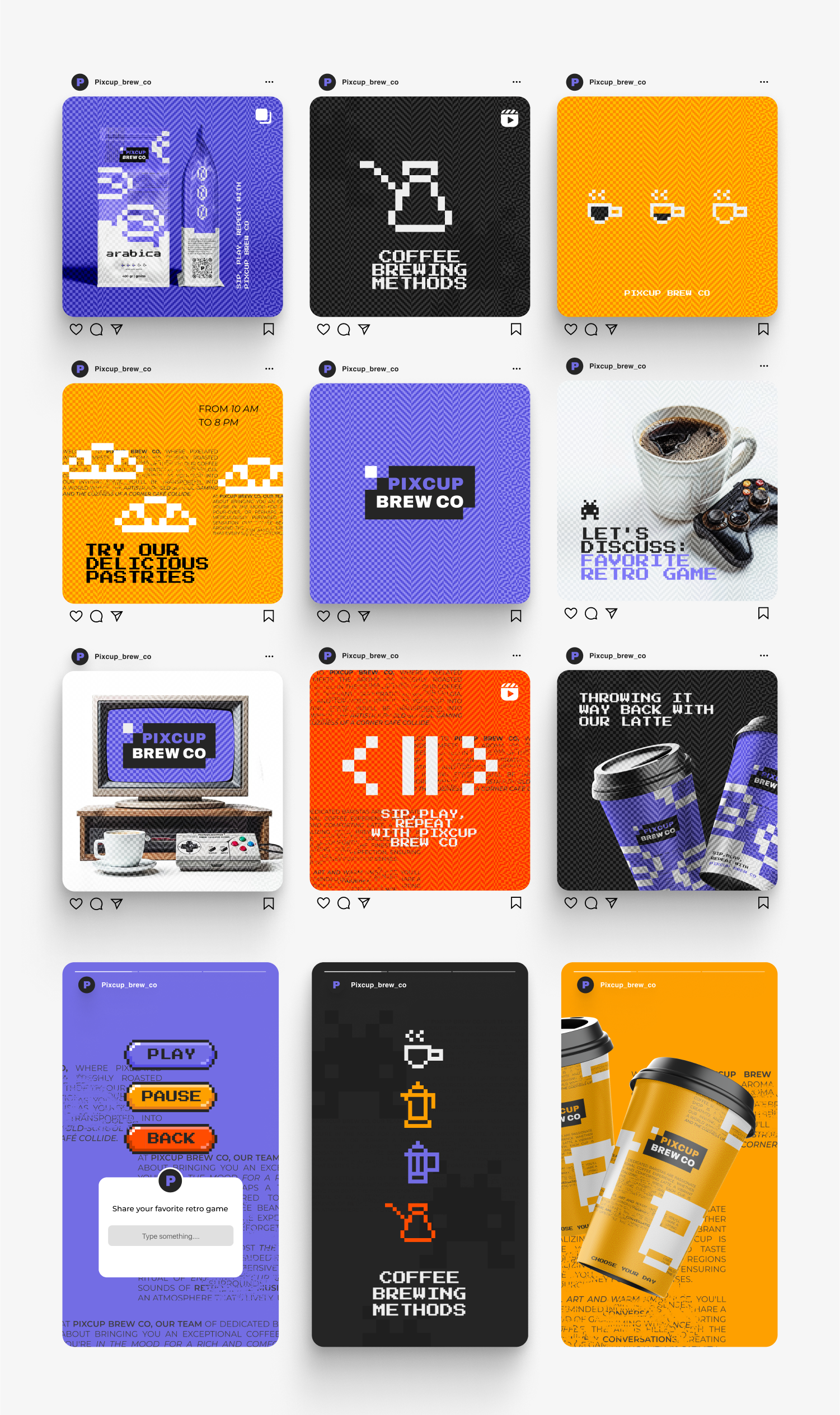 Pixcup Brew Co. | Coffeeshop | Social media designs by Sketchy Digital