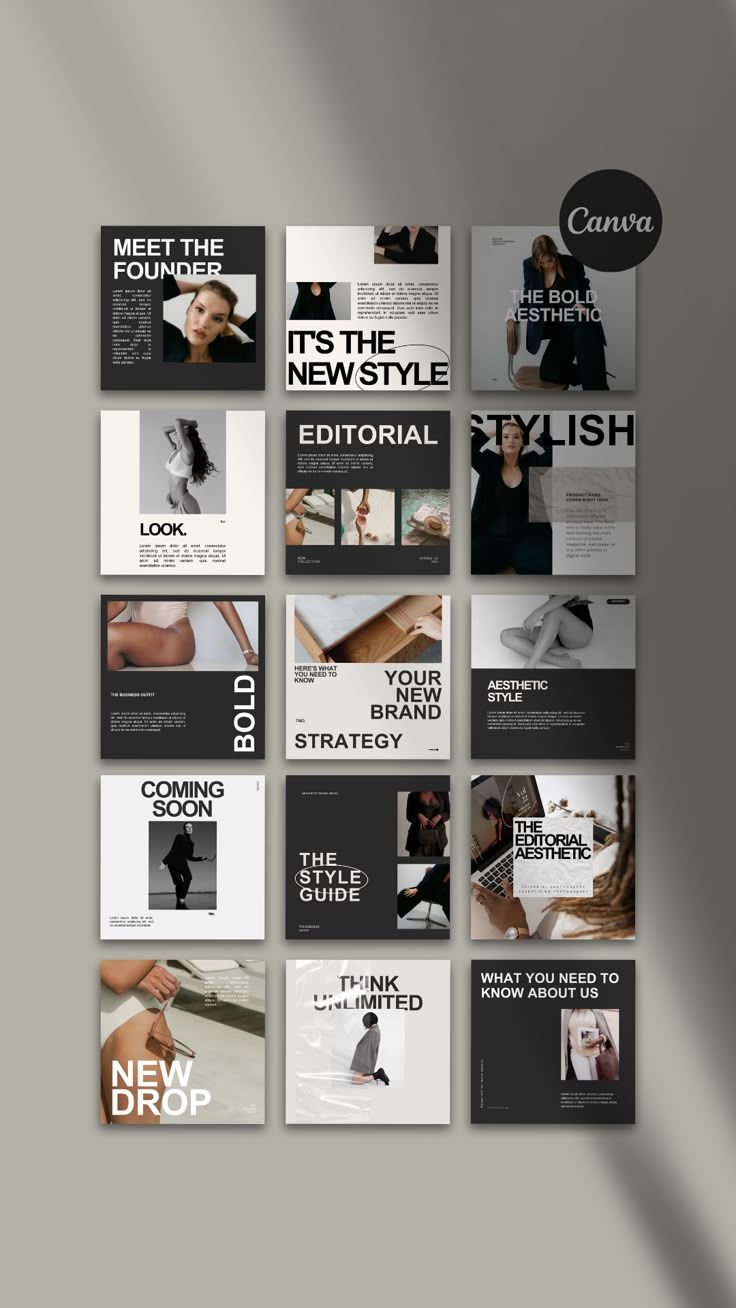 140+ Editable Instagram Post Templates: Editorial Aesthetic