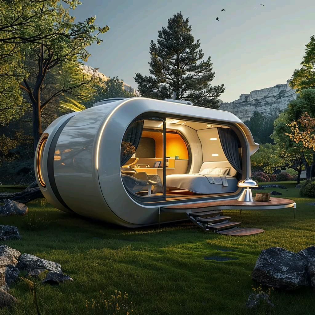 Future house arounded with forest,enjoy your life begin with living house