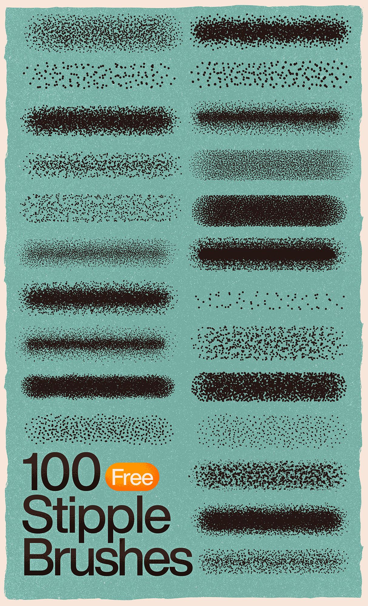 100 Free Stipple Shading Photoshop Brushes
