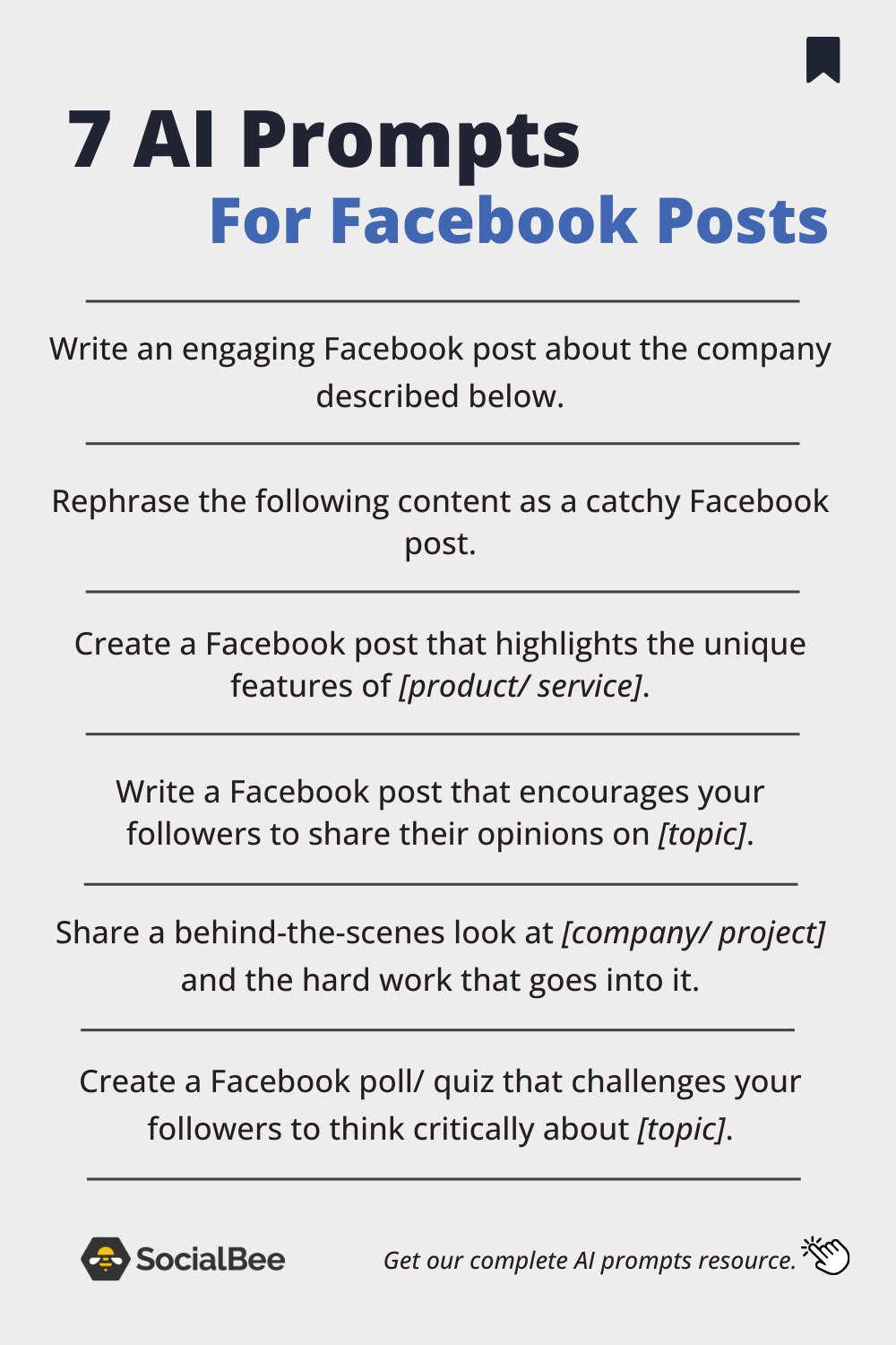 7 AI prompts for Facebook posts
