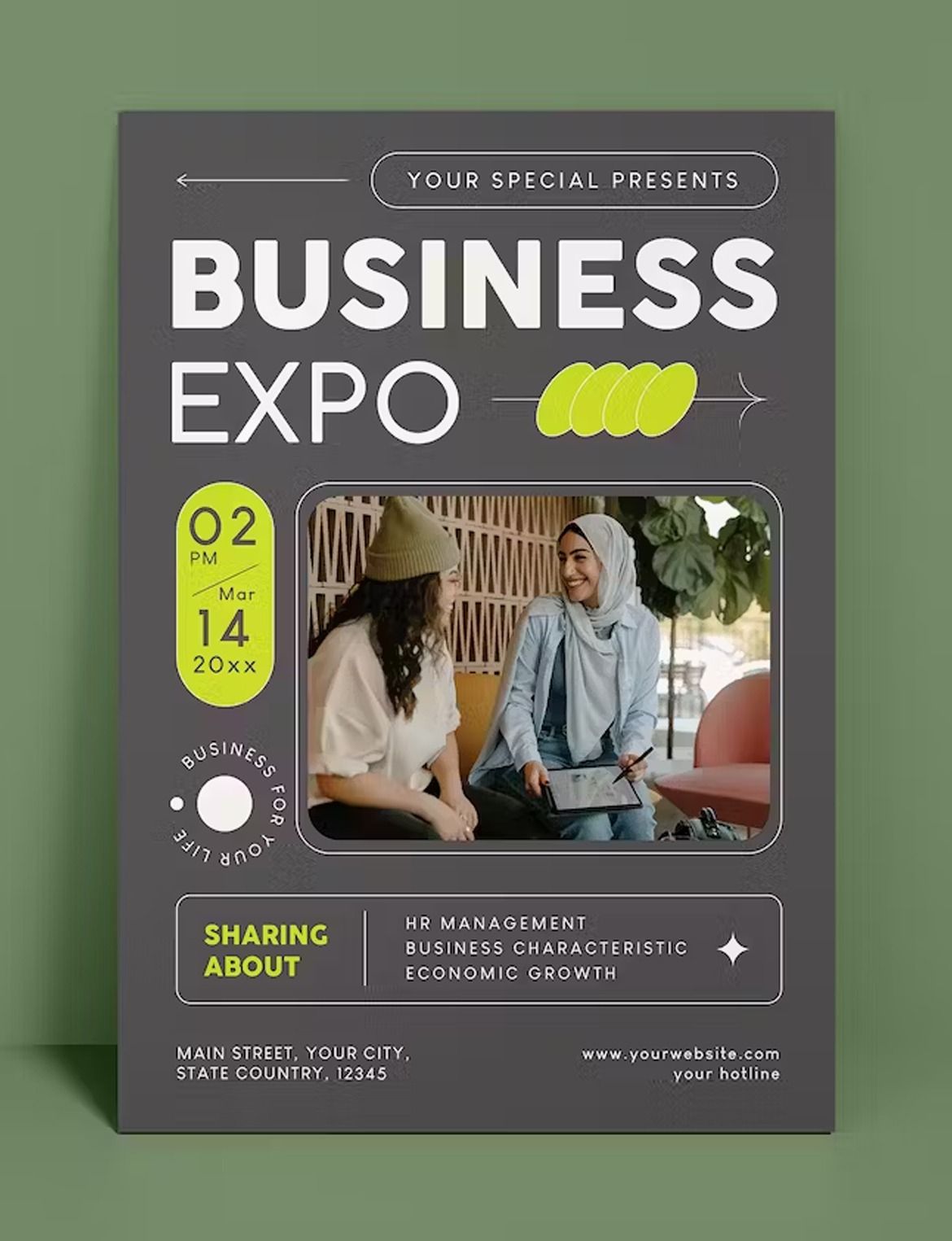 Business Expo Flyer Template AI, EPS, PSD