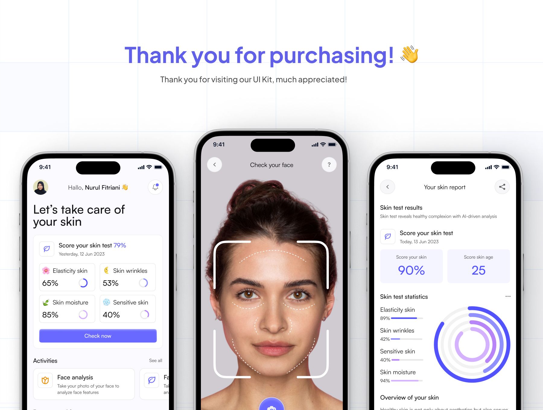AI Skintest Mobil App UI Kit