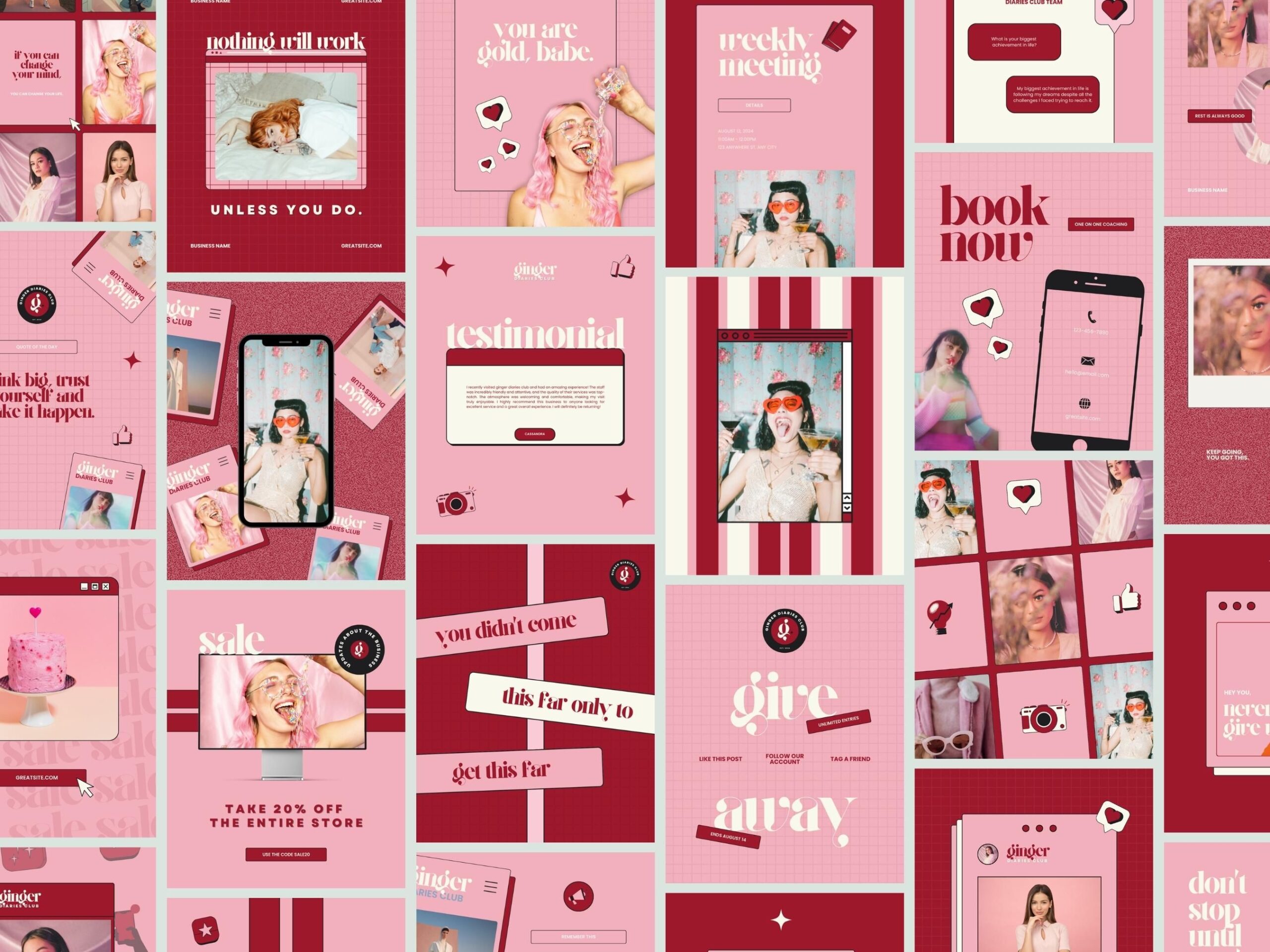 Modèle de publication Instagram esthétique d’entreprise pour médias sociaux Canva Instagram Bundle Modèle de médias sociaux Canva Business Instagram de luxe minimal