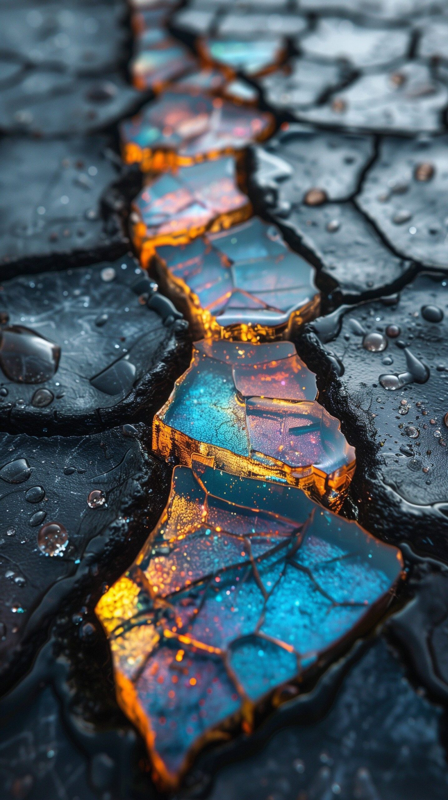 Reflective Raindrops | Wallpaper for iPhone and Android 💧✨