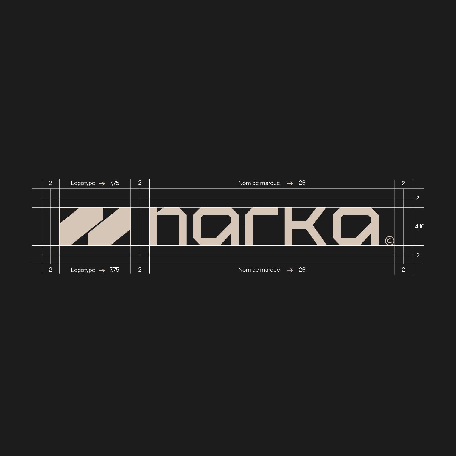NARKA | Logo Spacing & Clear Space Design