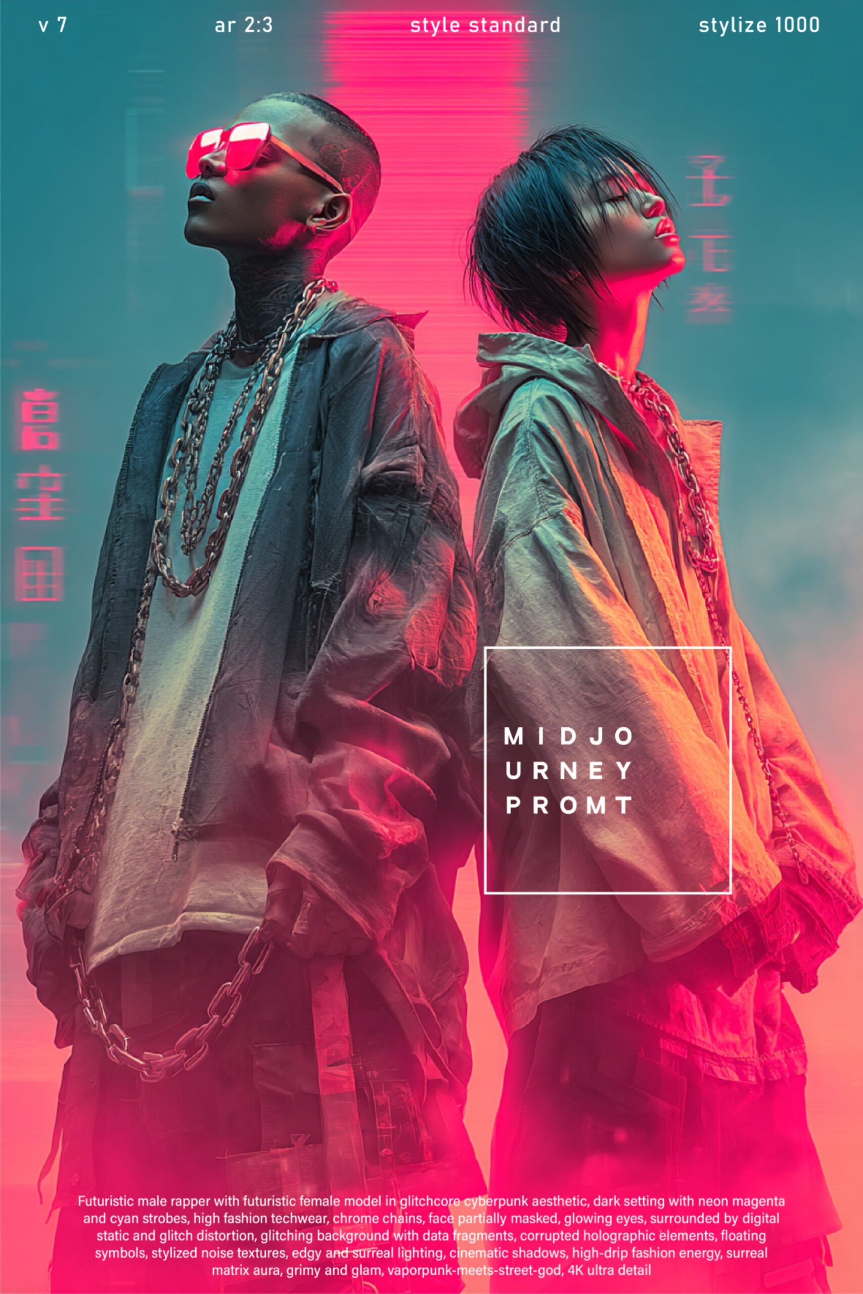 MIDJOURNEY promt Cyberpunk Aesthetic