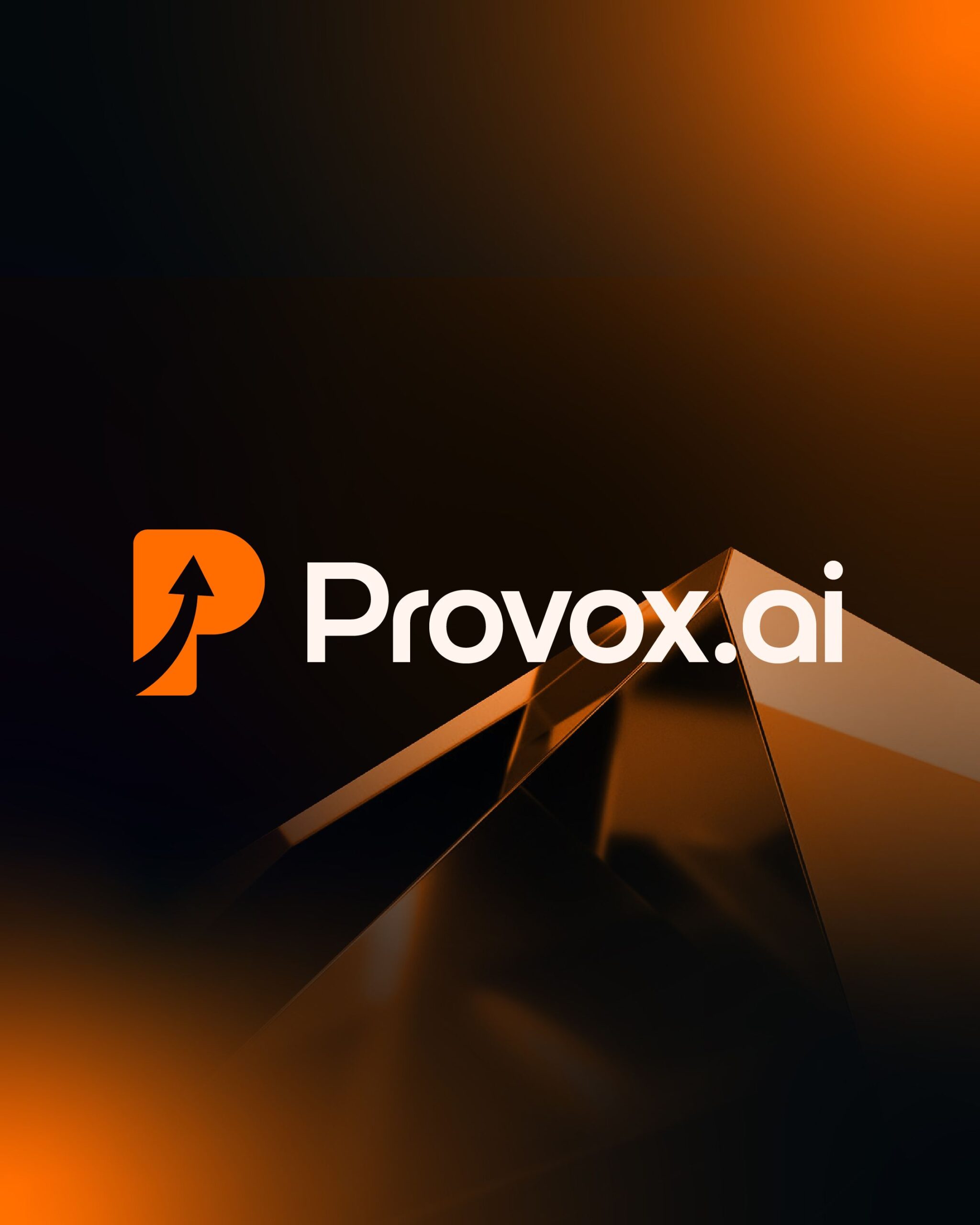 Provox.ai Letter P Logo with Growth Arrow for AI, SaaS