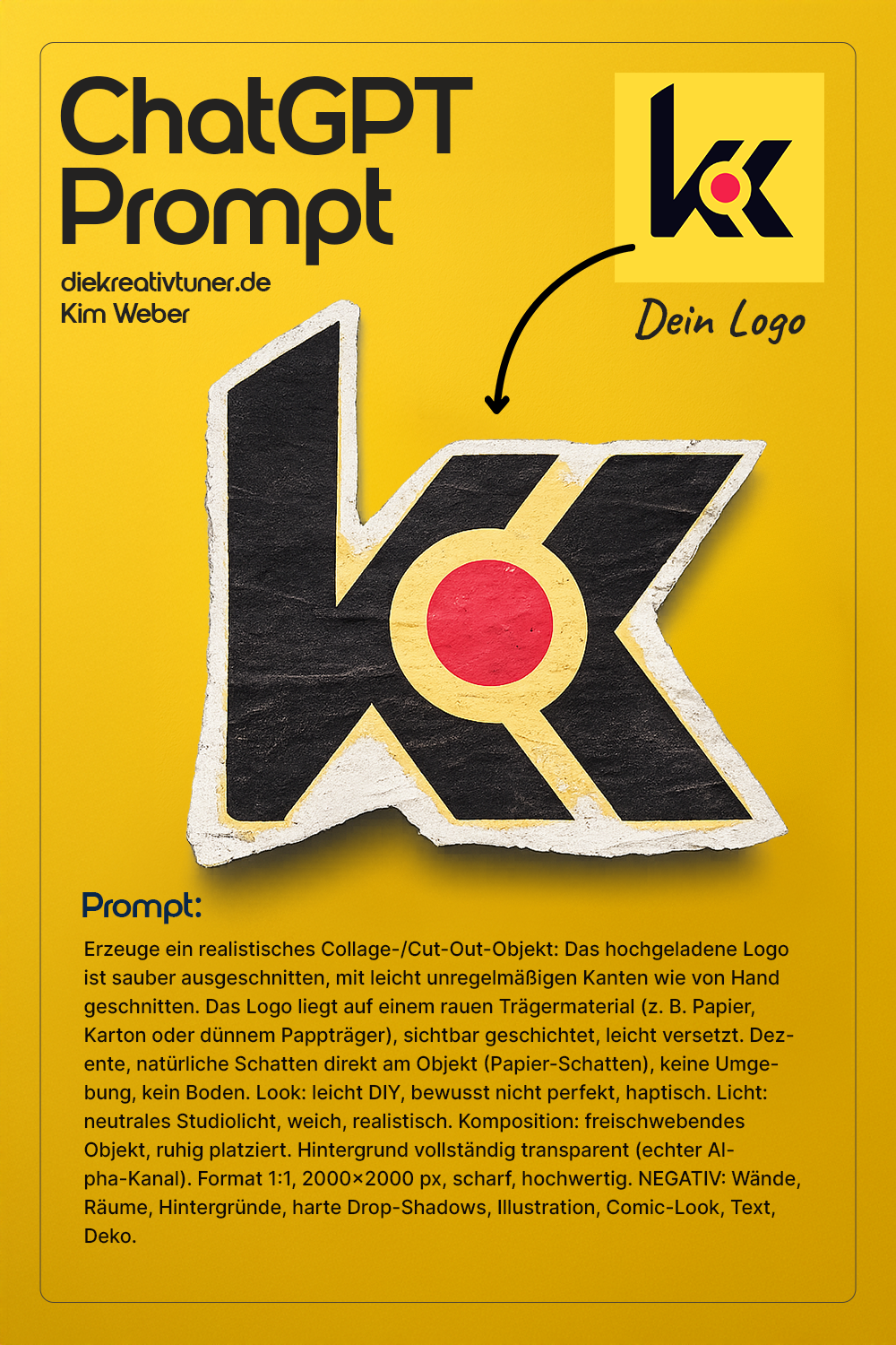 ChatGPT Prompt für Logos im Collage & Paper Cut Stil