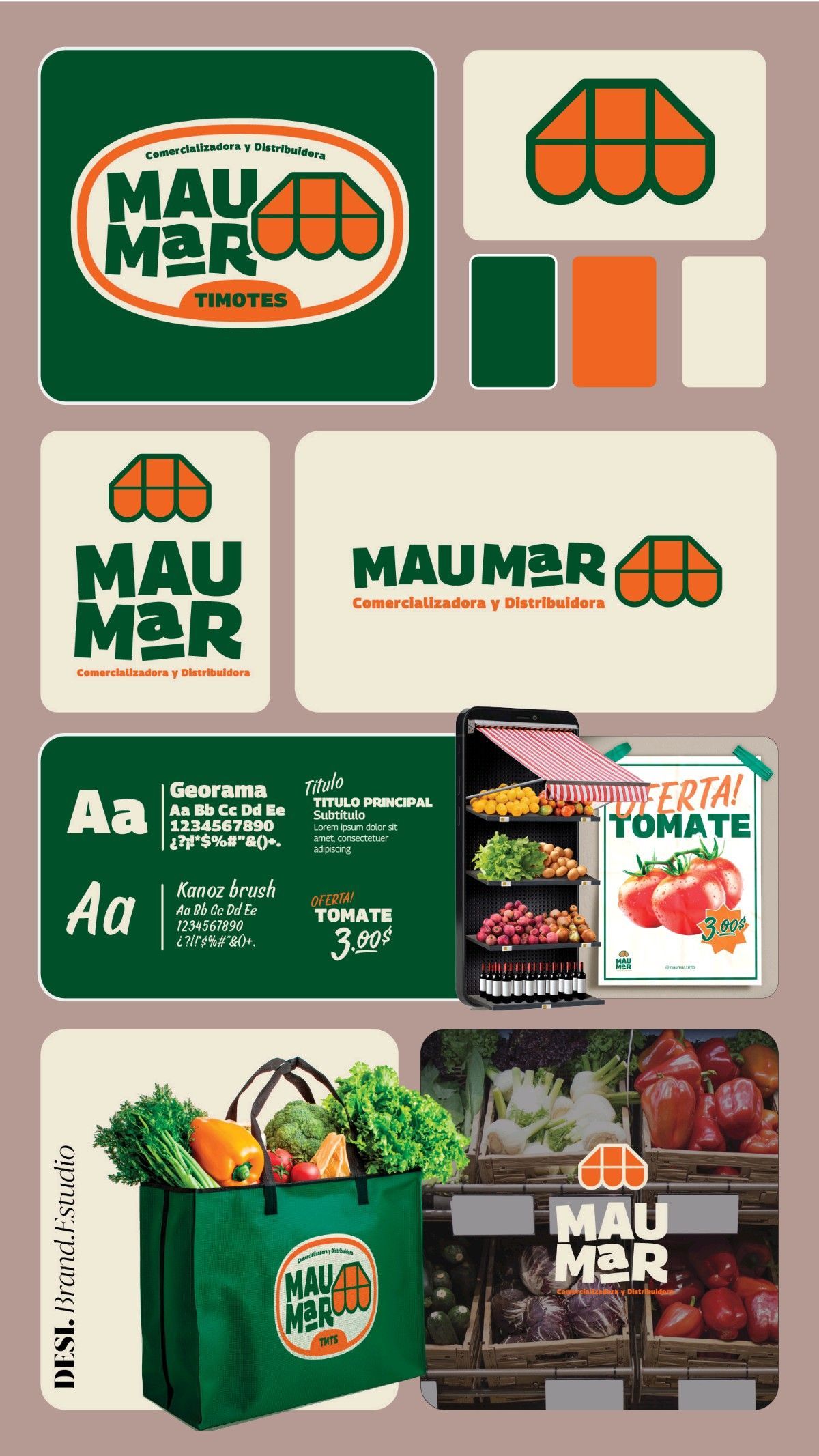 market brand board / visual identity / supermarket brand / grocery store logo