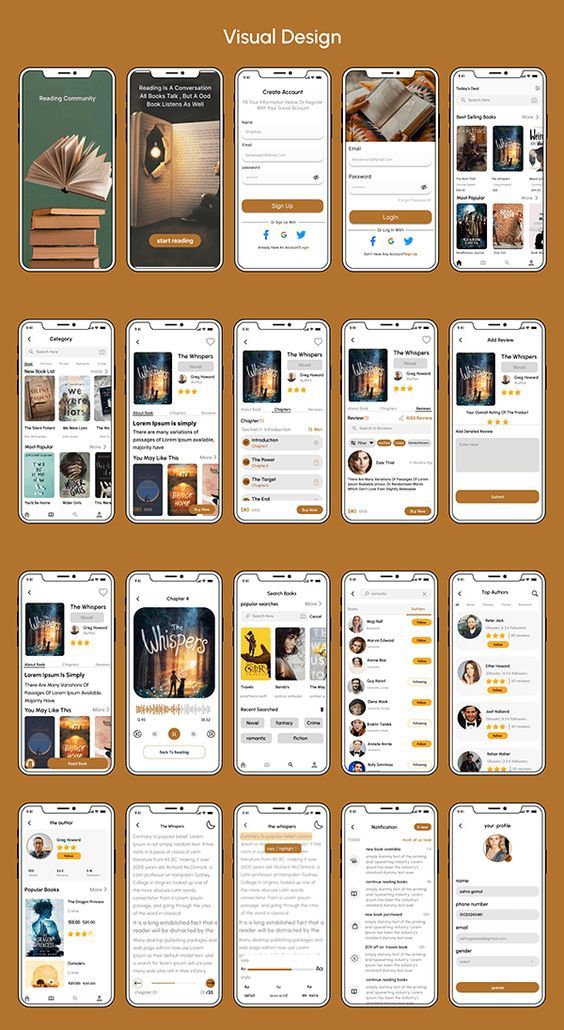 Reading Community (E book & audio books )App UI – Alshaimaa Mohammed
