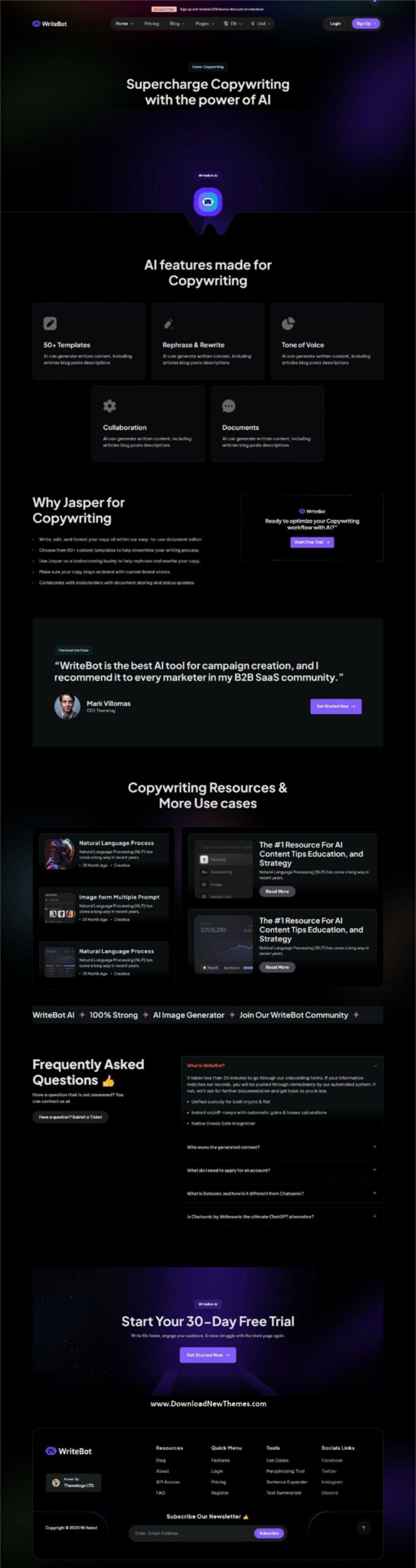 7+ Niche Multipurpose AI Landing HTML Template
