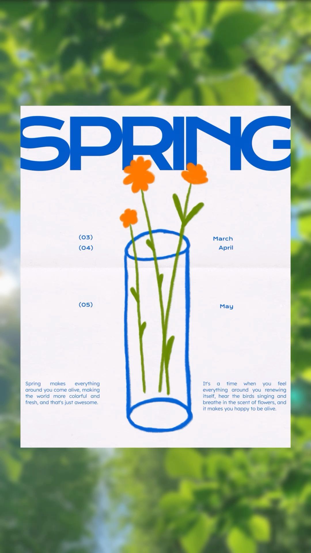Poster flowers spring