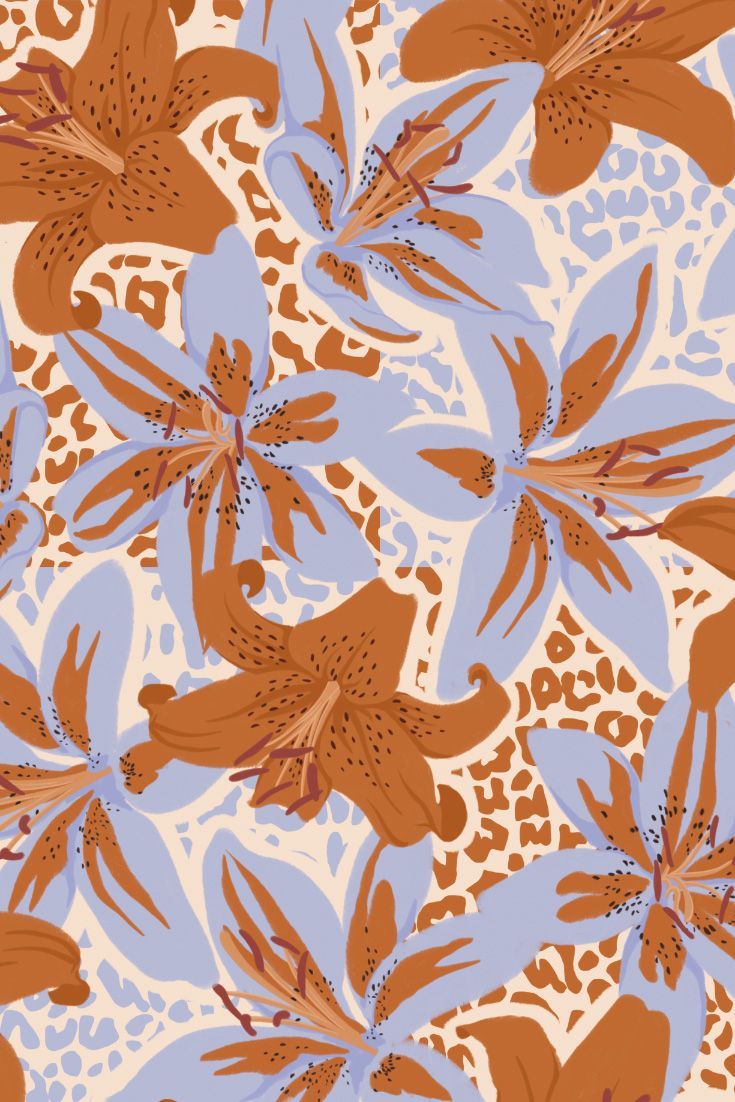 Lilly and Leopard pattern design