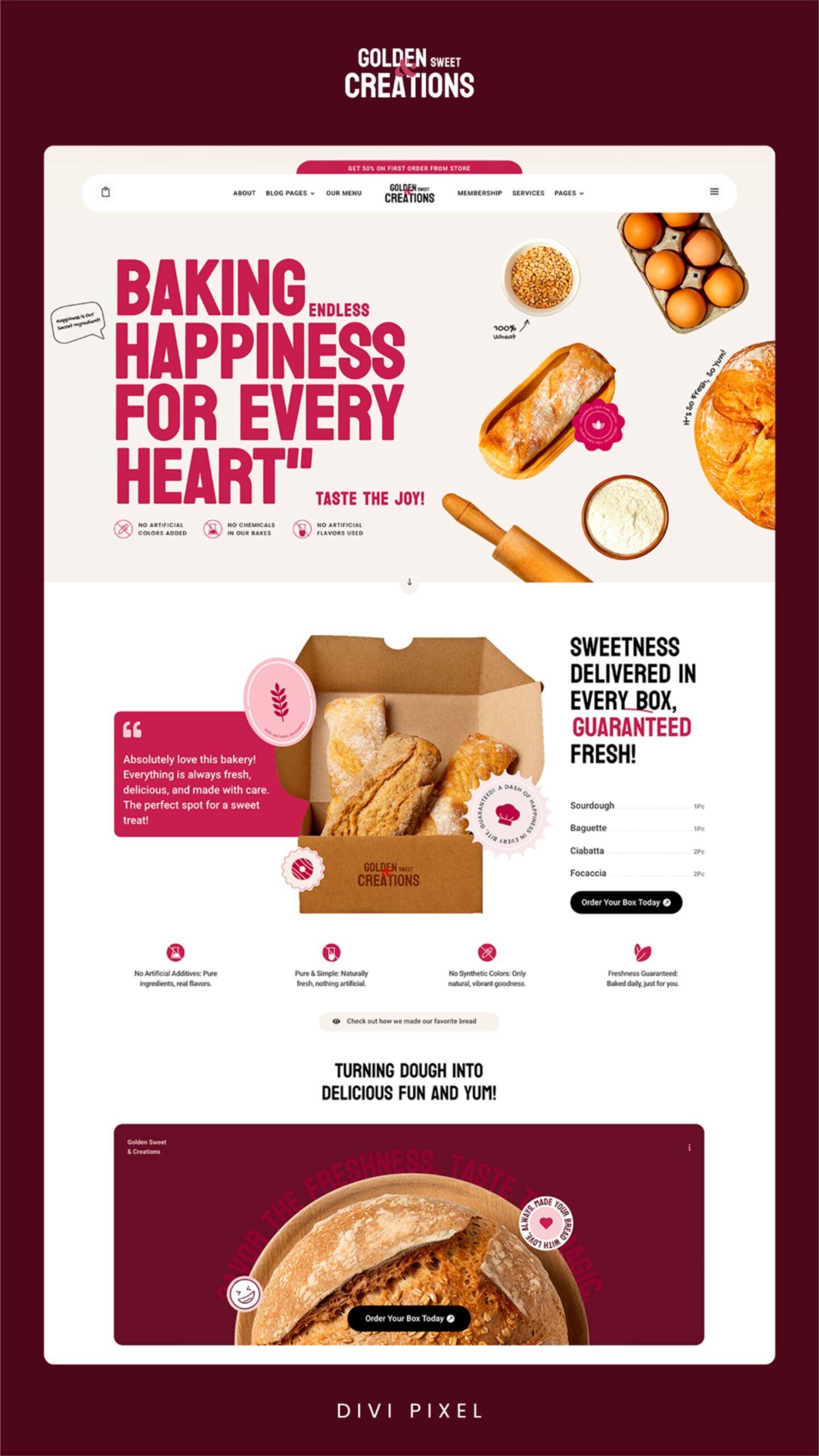 Elegant & Engaging Bakery Website Design