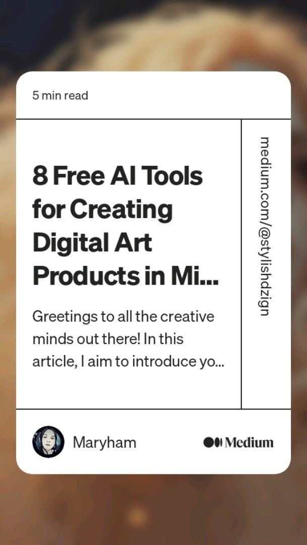 8 Free AI Tools for Creating Digital Art Products in Minutes
